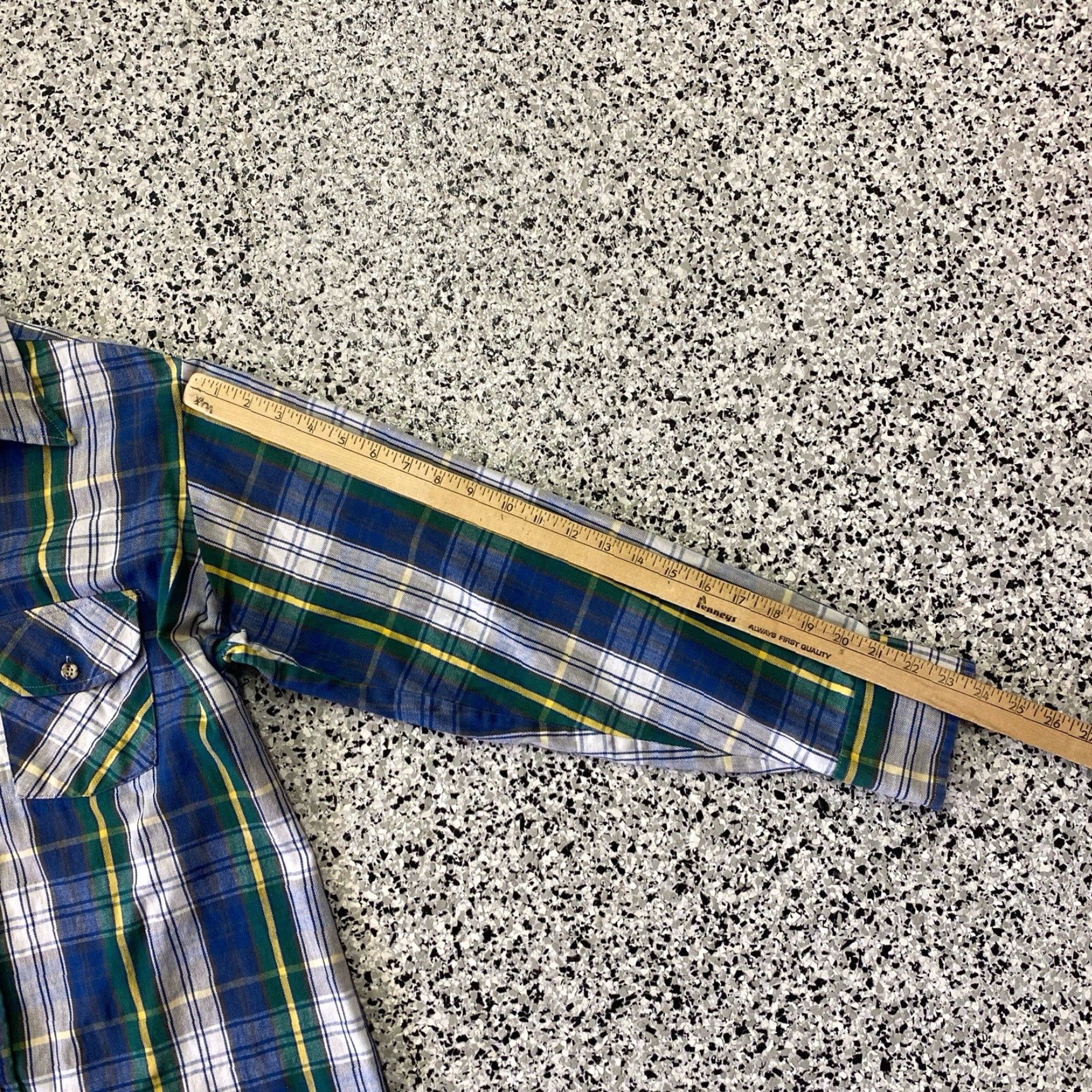 JCPenney VINTAGE JC Penney Flannel Work Shirt Mens Large Cotton Button Up Size US L / EU 52-54 / 3 - 4 Thumbnail