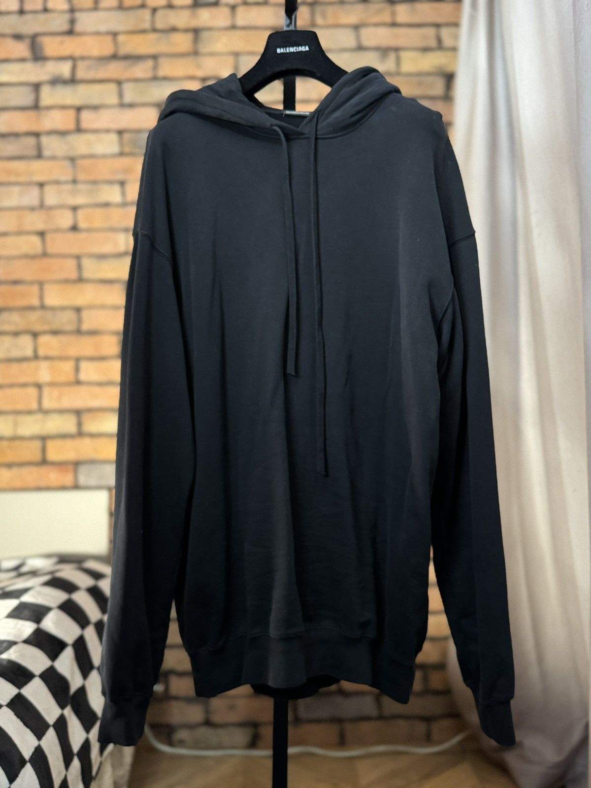 Ann Demeulemeester $710 BARDI COMFORT HOODIE TRIPLE BLACK OVERSIZED Size US XL / EU 56 / 4 - 1 Thumbnail