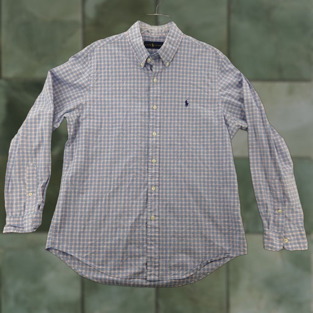 Ralph Lauren Ralph Lauren Shirt Mens Large Blue Stripe Button Up Long Sleeve Size US L / EU 52-54 / 3 - 1 Thumbnail