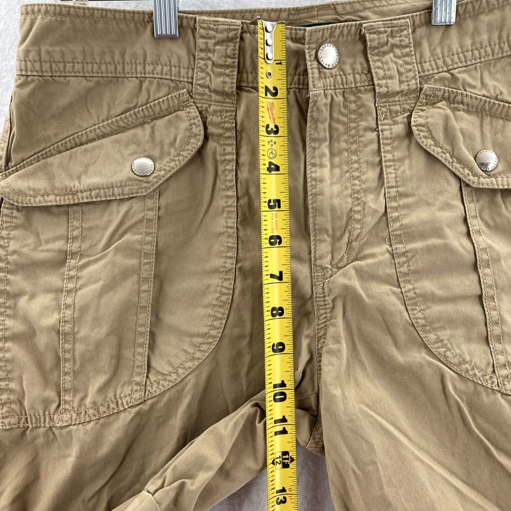 Ralph Lauren Lauren Ralph Lauren Shorts Womens 8 Bermuda Casual Khaki Beige 100% Cotton Pockets Hiking Size 24" / US 00 / IT 34 - 5 Thumbnail