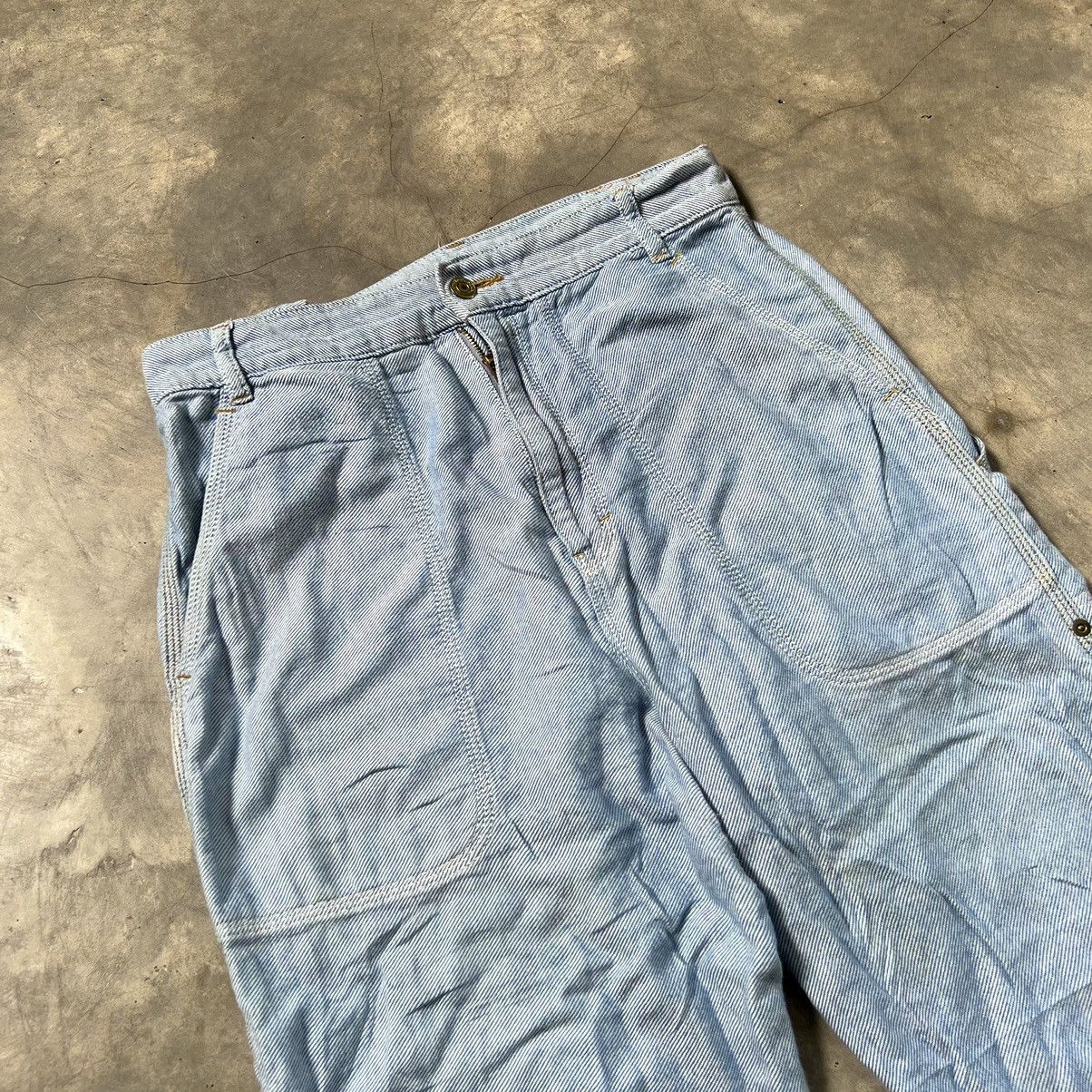 Issey Miyake Mercibeaucoup Issey Miyake Overalls Baggy Blue Denim Pants Size US 31 - 5 Thumbnail