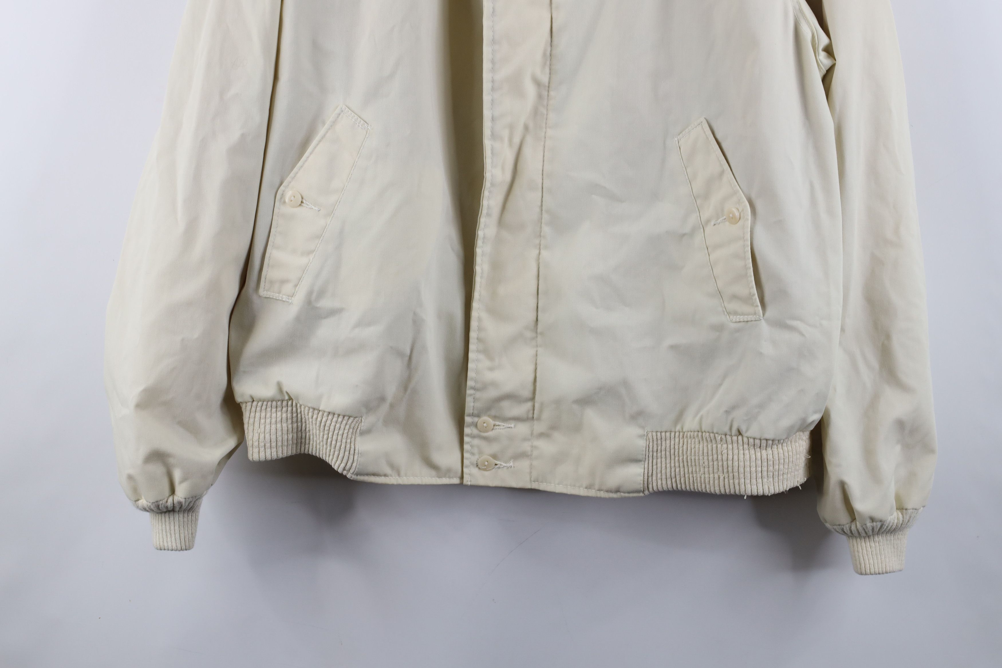 Vintage Vintage 70s Streetwear Cafe Racer Bomber Jacket Cream USA Size US XXL / EU 58 / 5 - 3 Thumbnail