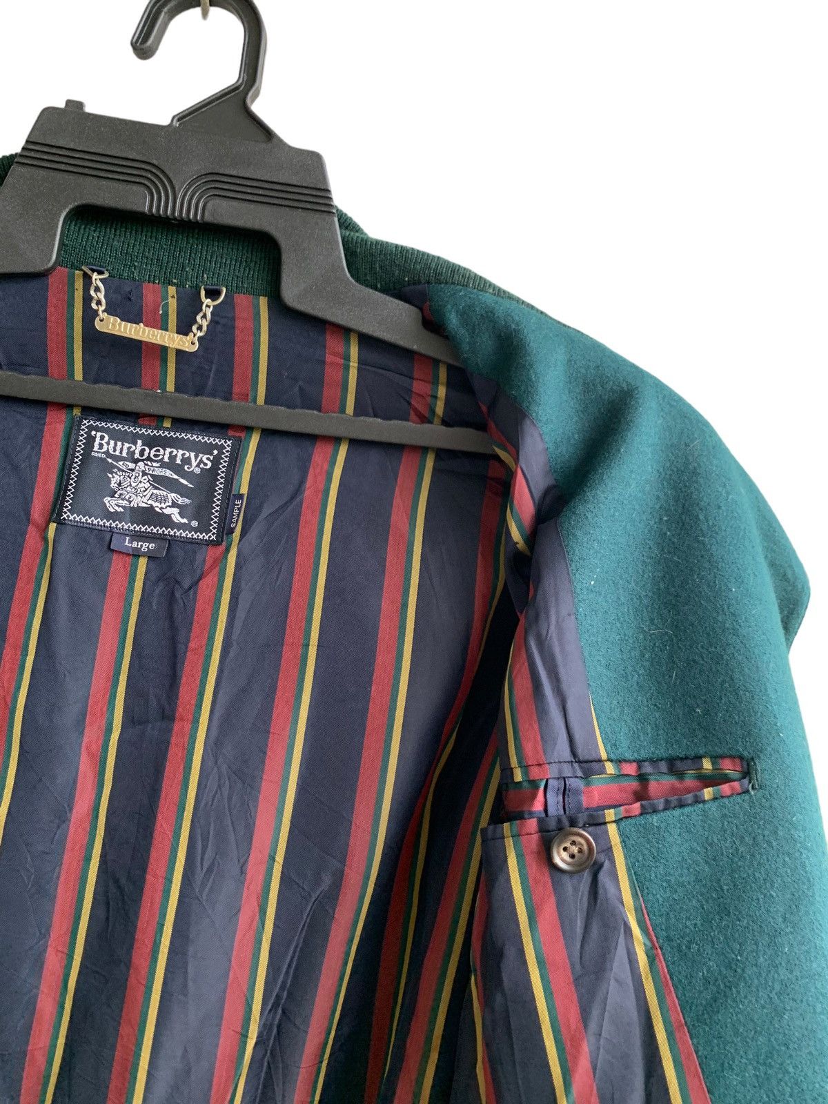 Burberry Vintage Burberrys Wool Bomber Jacket Sample Size US L / EU 52-54 / 3 - 16 Thumbnail