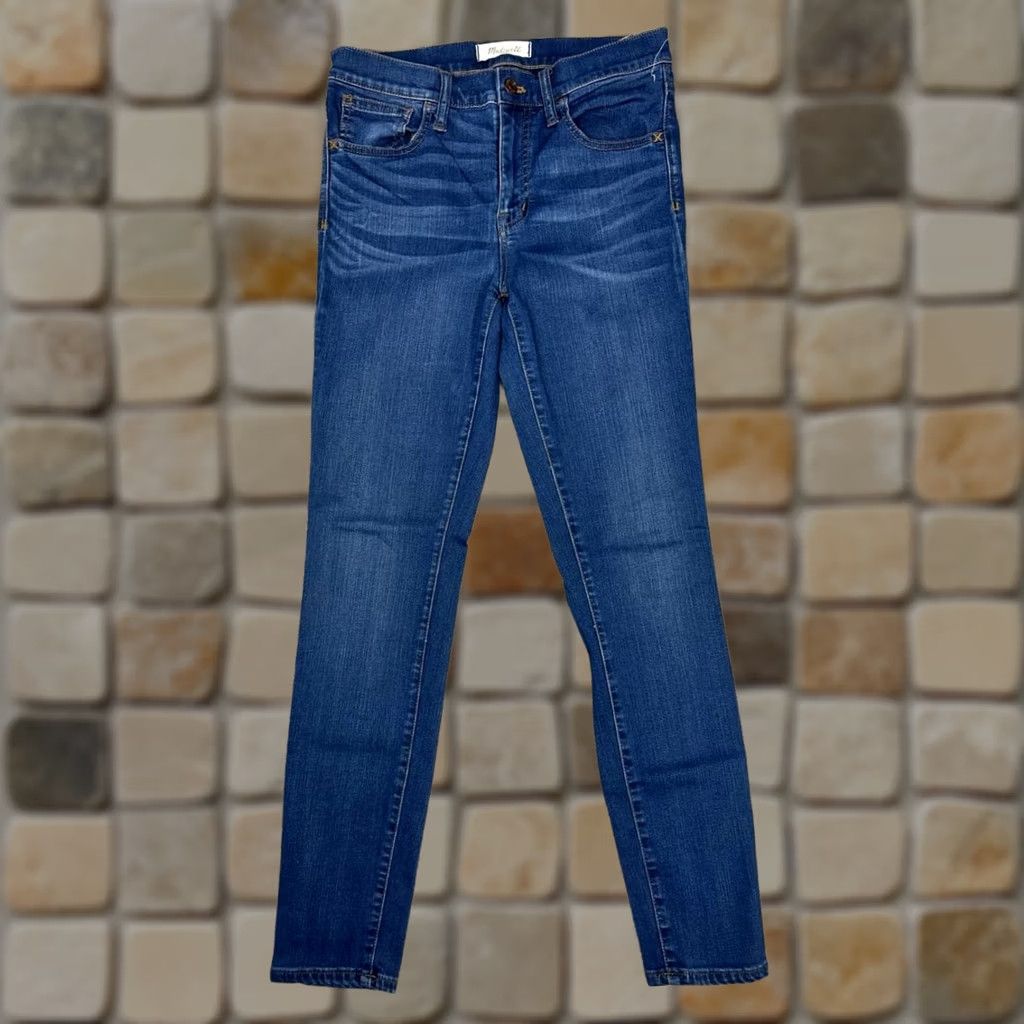 Madewell Madewell Roadtripper Jeans Womens 28 Blue Denim Logo Mid Rise Skinny Leg 28x28 Size 28" / US 6 / IT 42 - 1 Thumbnail