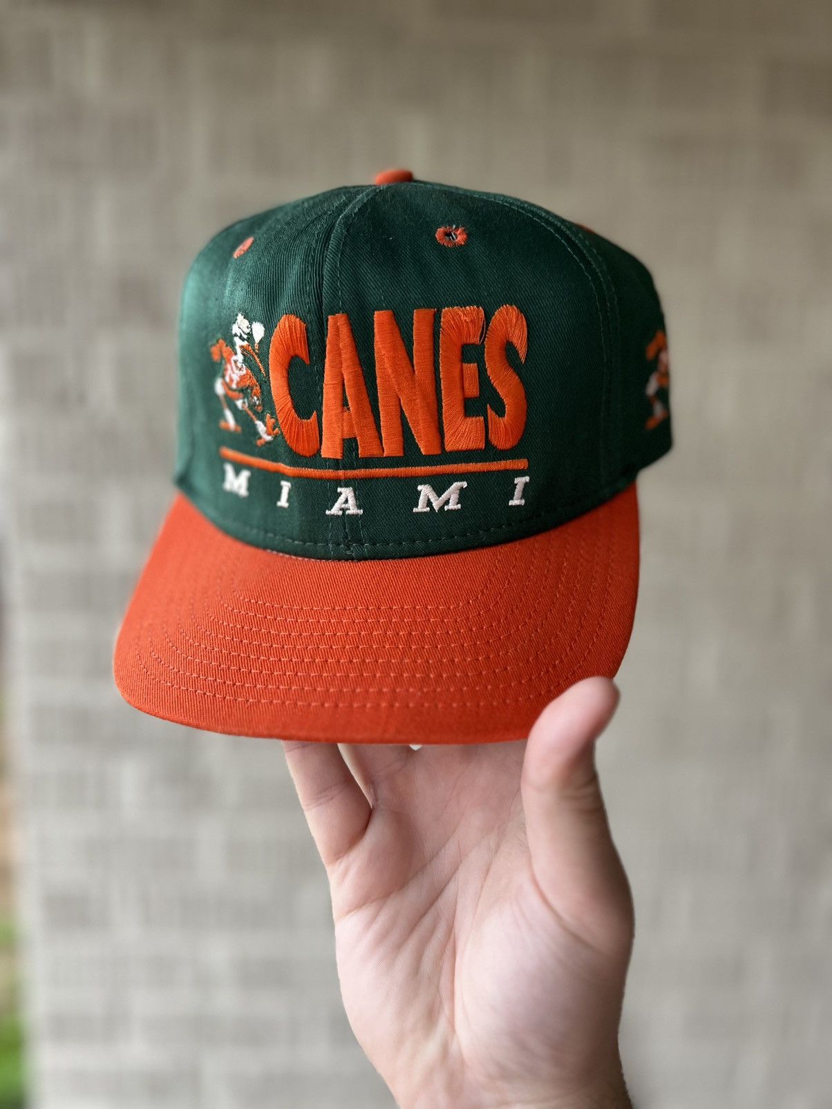 Sports Specialties Vintage 90’s Miami Hurricanes NCAA SnapBack Hat Size ONE SIZE - 1 Thumbnail