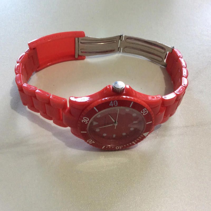 Designer Identity red plastic watch Size ONE SIZE - 2 Thumbnail