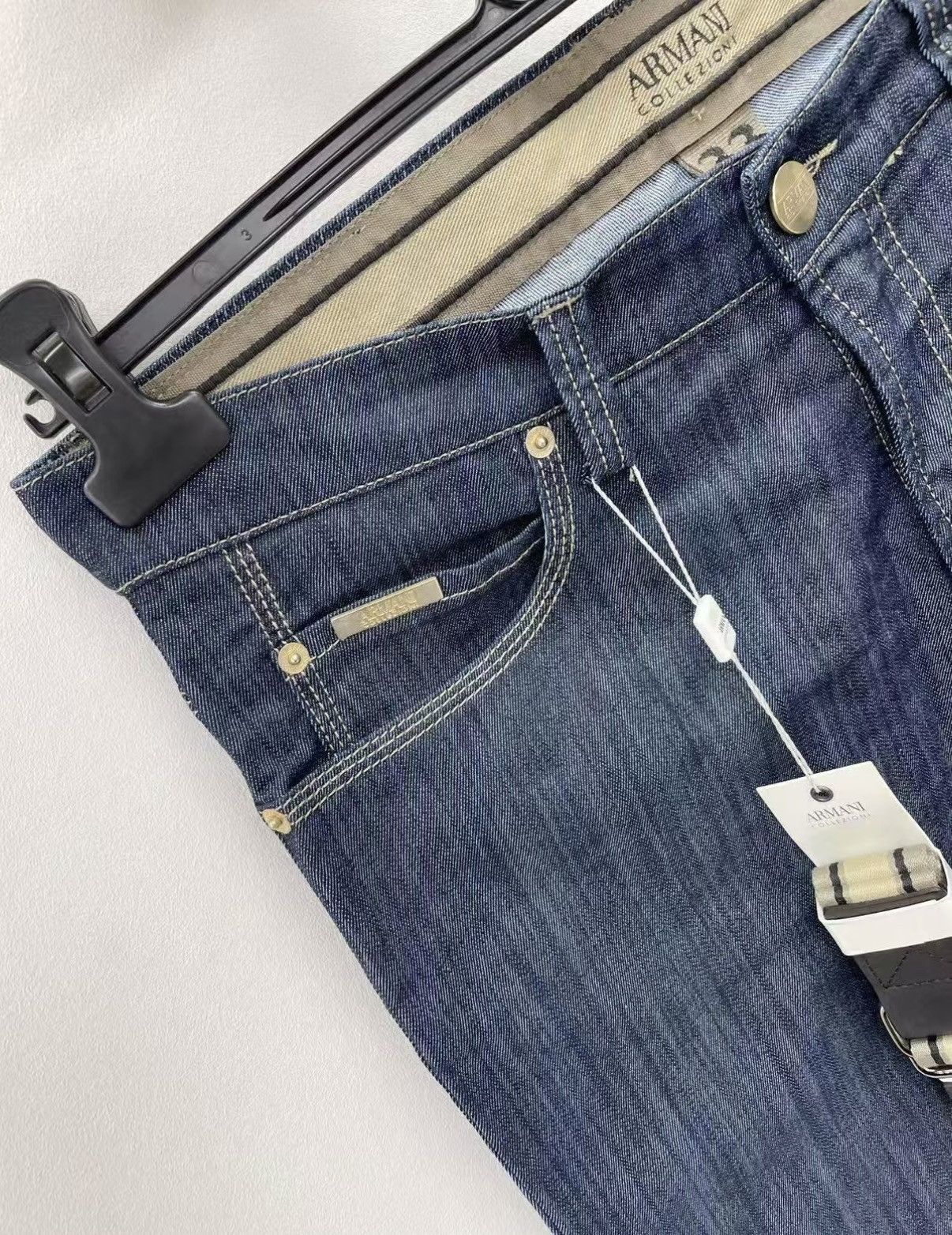 Armani Collezioni ARMANI COLLEZIONI Stretch Jeans with Belt J30 Size US 28 / EU 44 - 3 Thumbnail