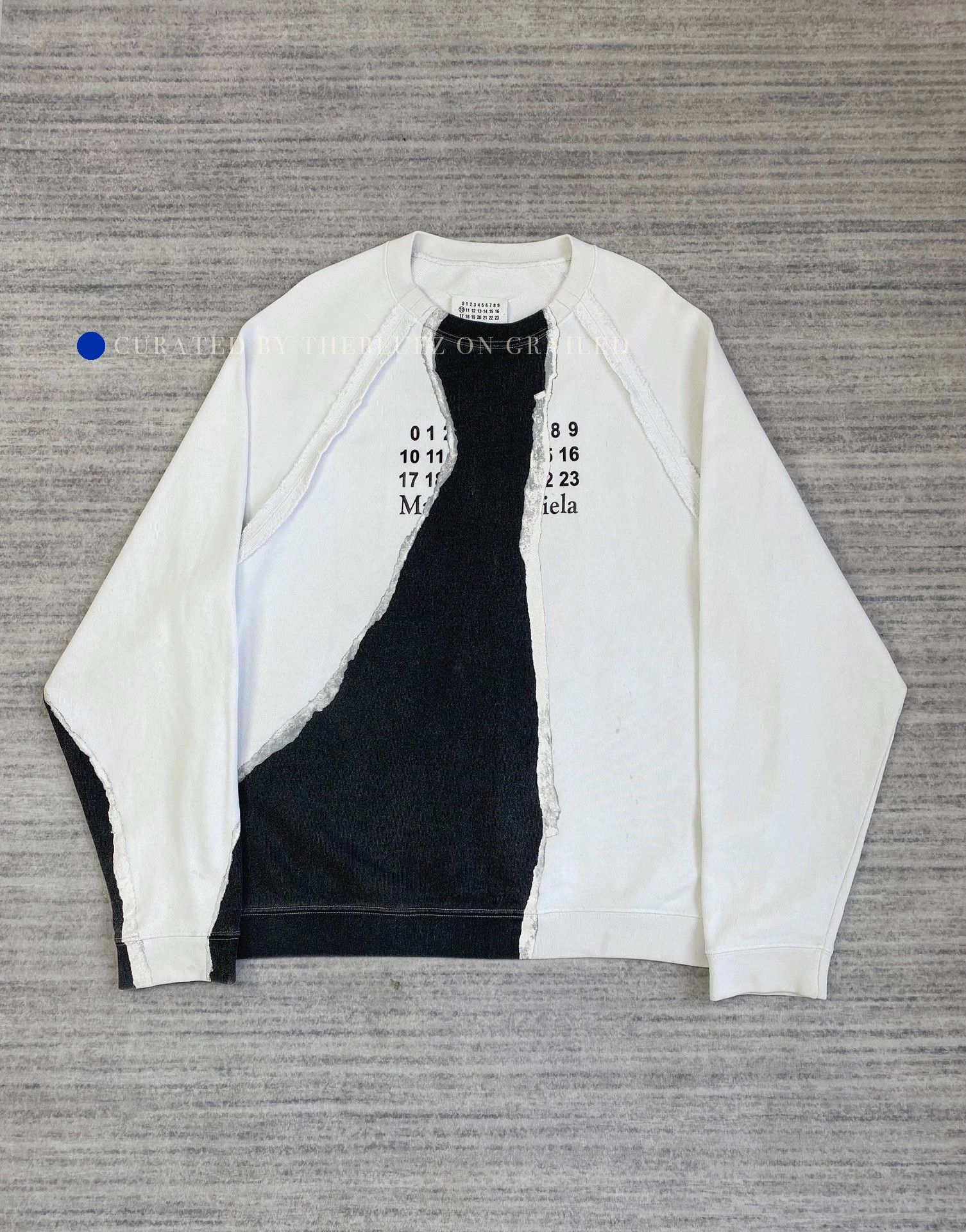 Maison Margiela Black & White Splatter Crewneck Sweatshirt Size US S / EU 44-46 / 1 - 1 Thumbnail
