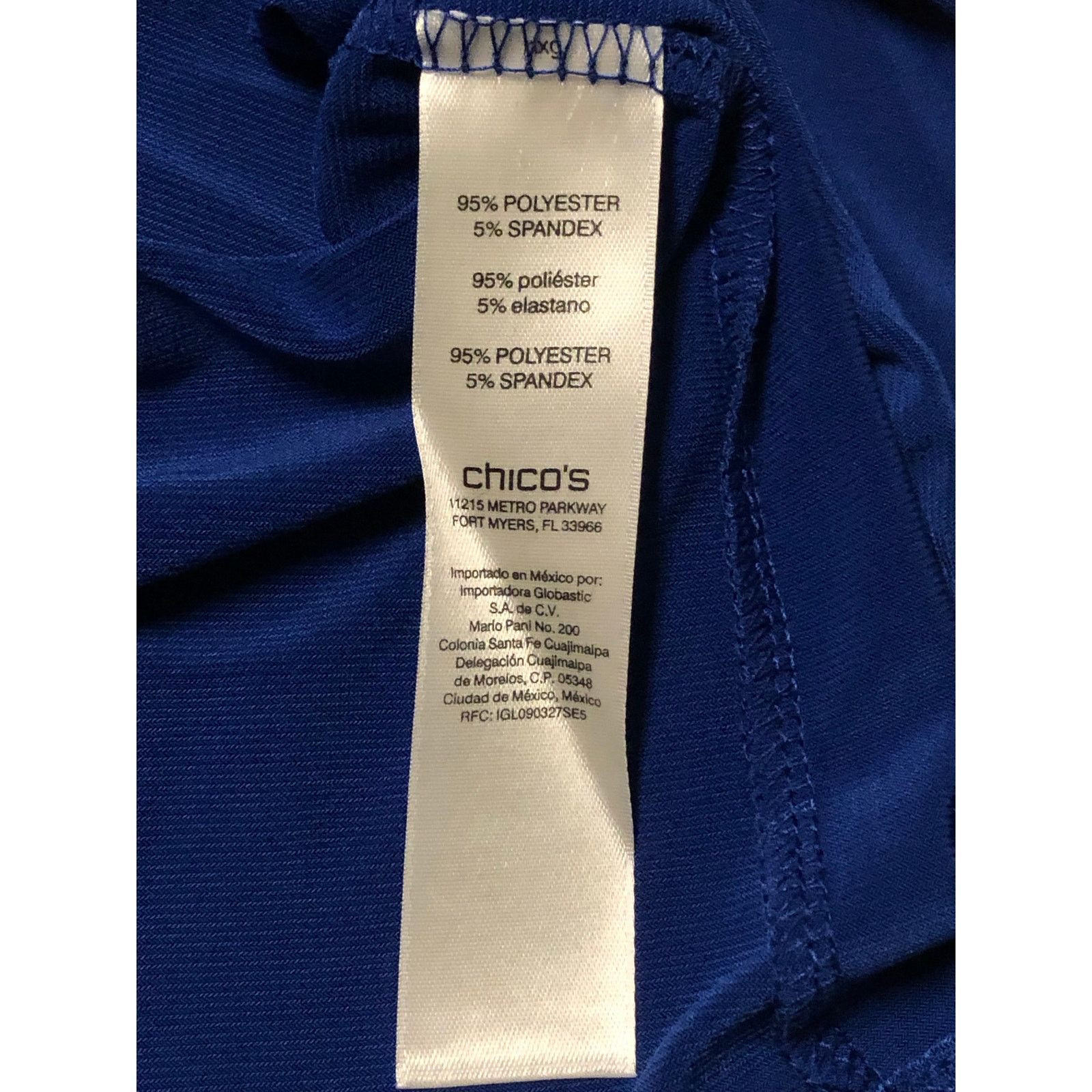 Chicos Women’s Chico’s Shortsleeved Blue Blouse Size S / US 4 / IT 40 - 7 Thumbnail