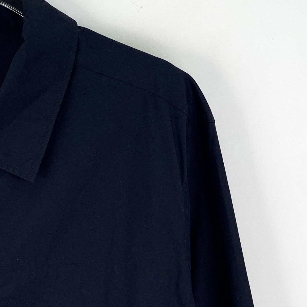 Z Zegna Zegna Dark Blue Cotton Long Sleeve Shirt K26WX Size US M / EU 48-50 / 2 - 3 Thumbnail