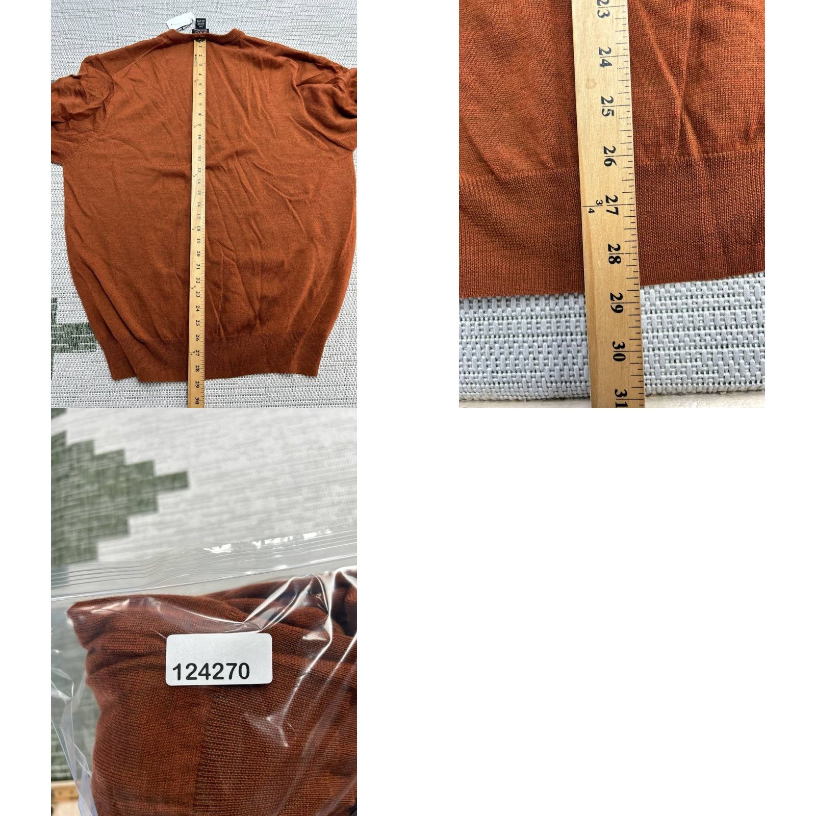 Jos. A. Bank Jos A Bank Traveler Sweater Mens 2XT Brown Merino Wool V Neck Tailored Fit New Size US XXL / EU 58 / 5 - 8 Thumbnail
