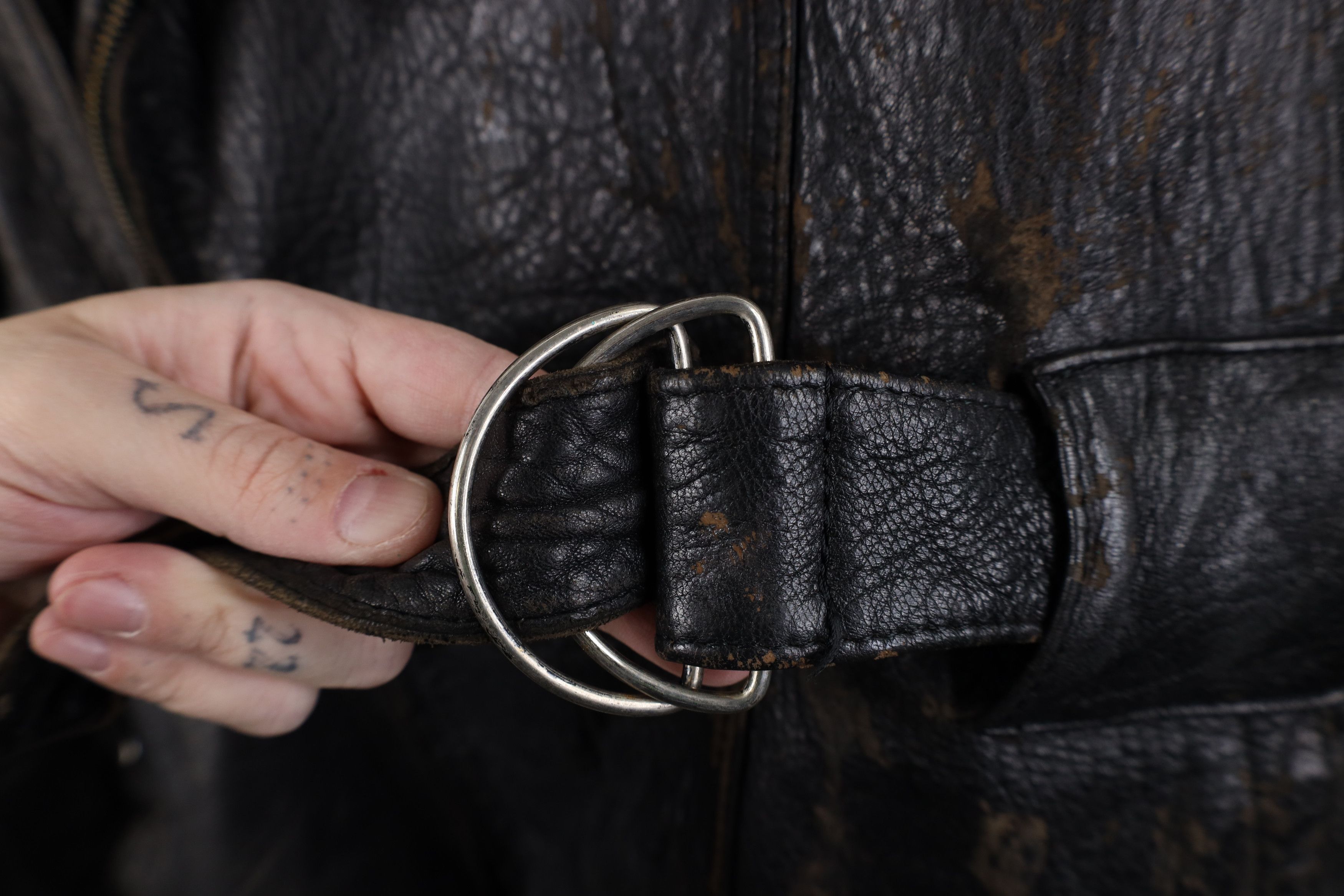 Vintage Vintage 80s 90s Streetwear Belted Leather Trench Coat Jacket Size US XL / EU 56 / 4 - 6 Thumbnail