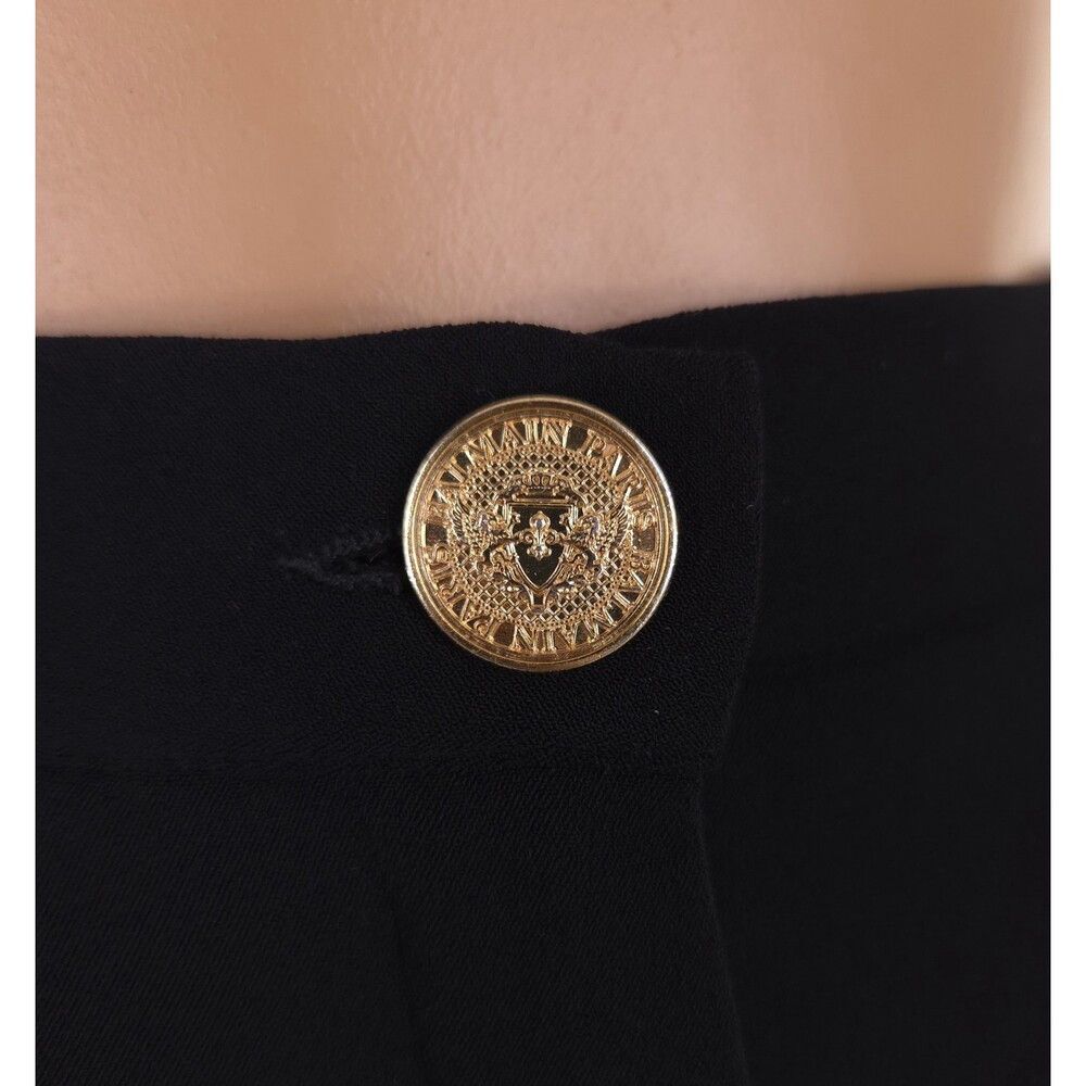 Balmain Balmain Gold Tone Button Trousers w/ Zip Hems 40 US 8 M Size 30" / US 8 / IT 44 - 3 Thumbnail