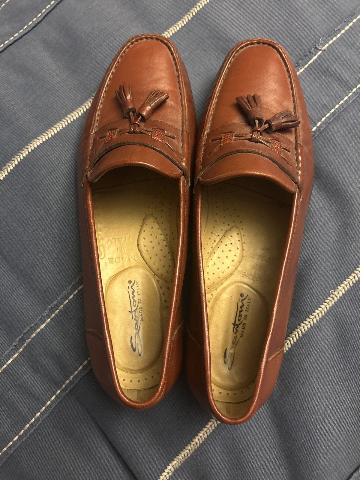 Santoni Santoni Authentic Italian Leather Loafers Size US 11 / EU 44 - 1 Thumbnail