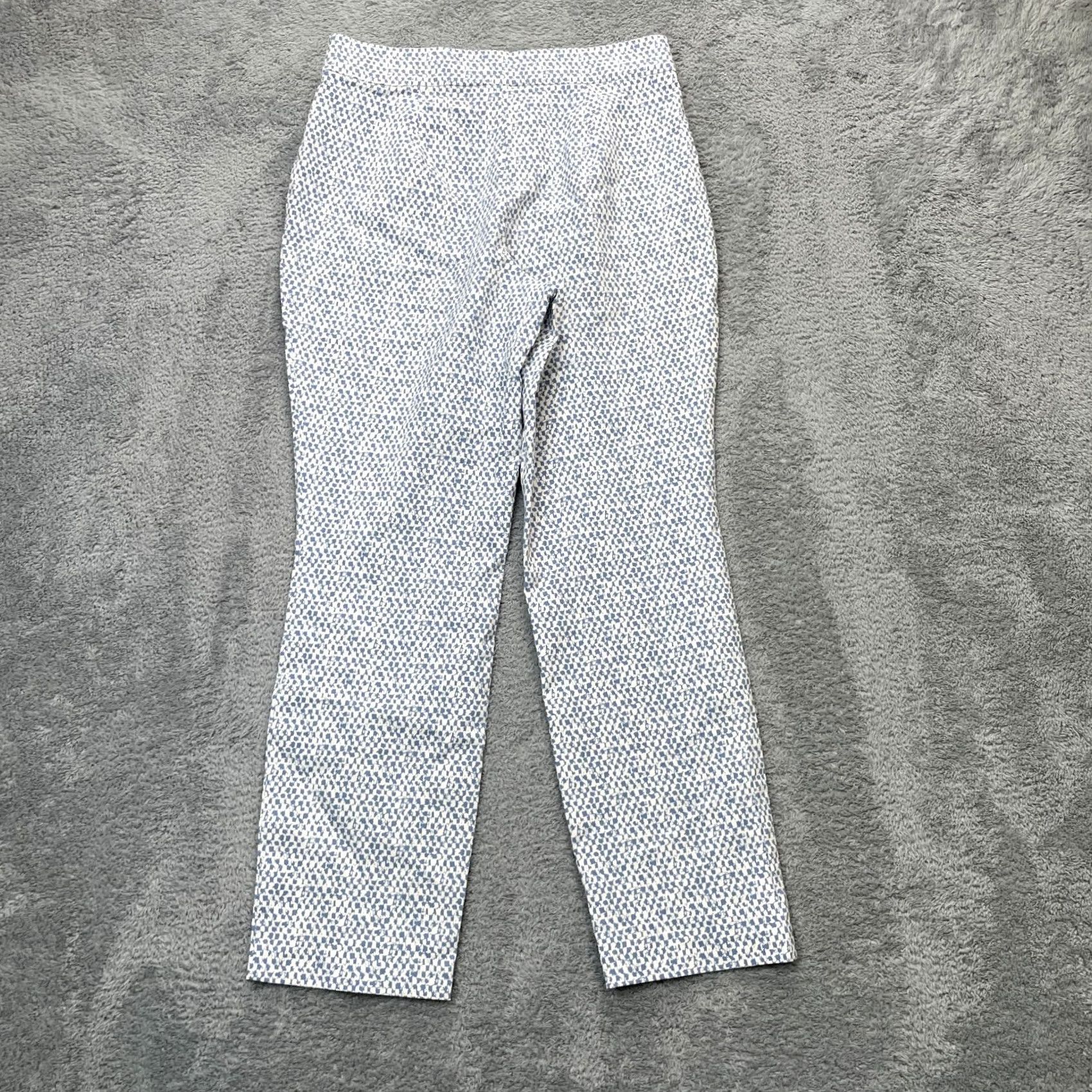 Vintage WynneLayers Pants Womens 10 White Dress Gingham Stretch Straight Leg Formal AOP Pants Size 30" / US 8 / IT 44 - 2 Thumbnail