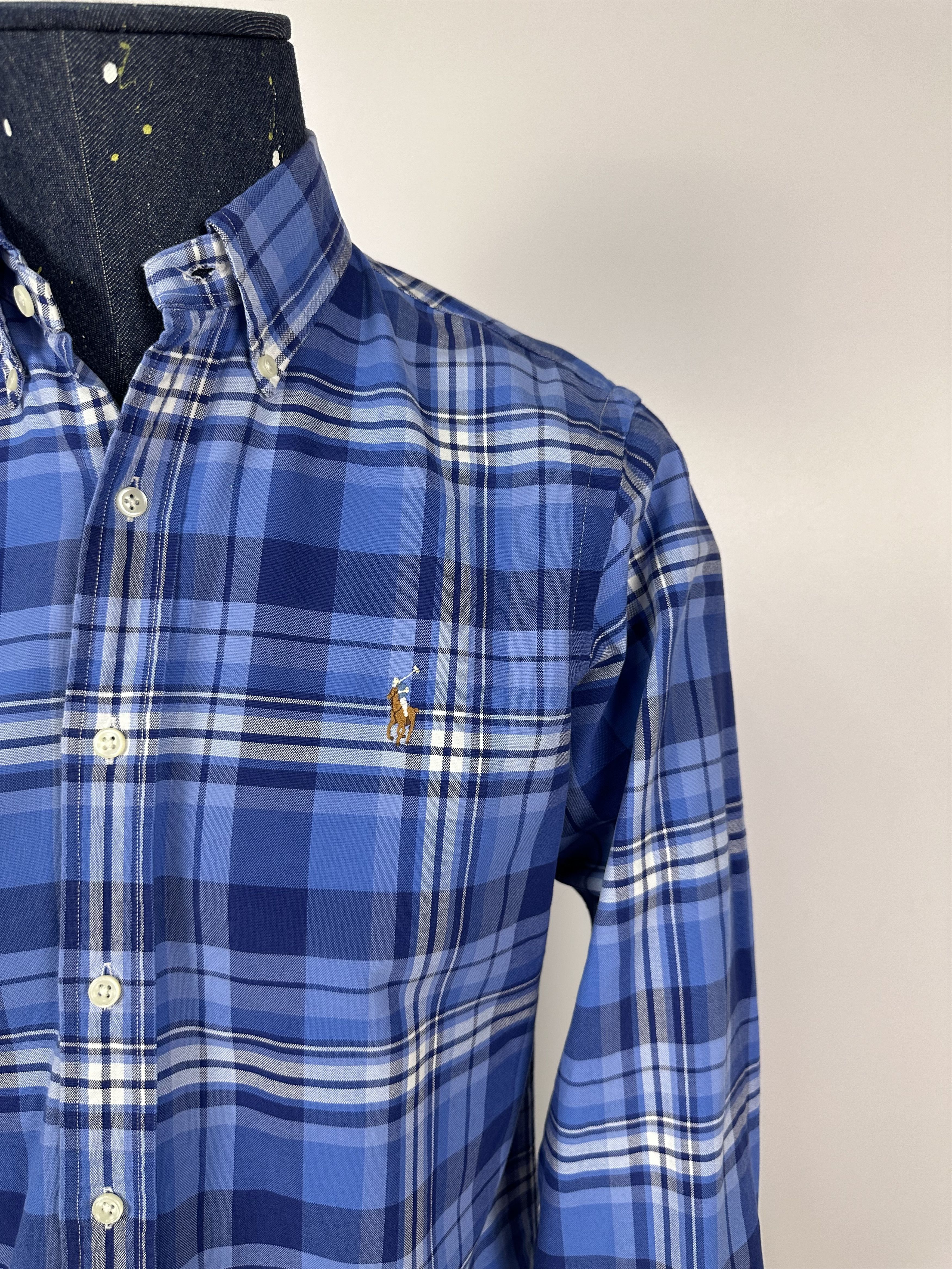 Polo Ralph Lauren POLO RALPH LAUREN Cotton Checkered Button Up Shirt Blue Mens Size US S / EU 44-46 / 1 - 3 Thumbnail