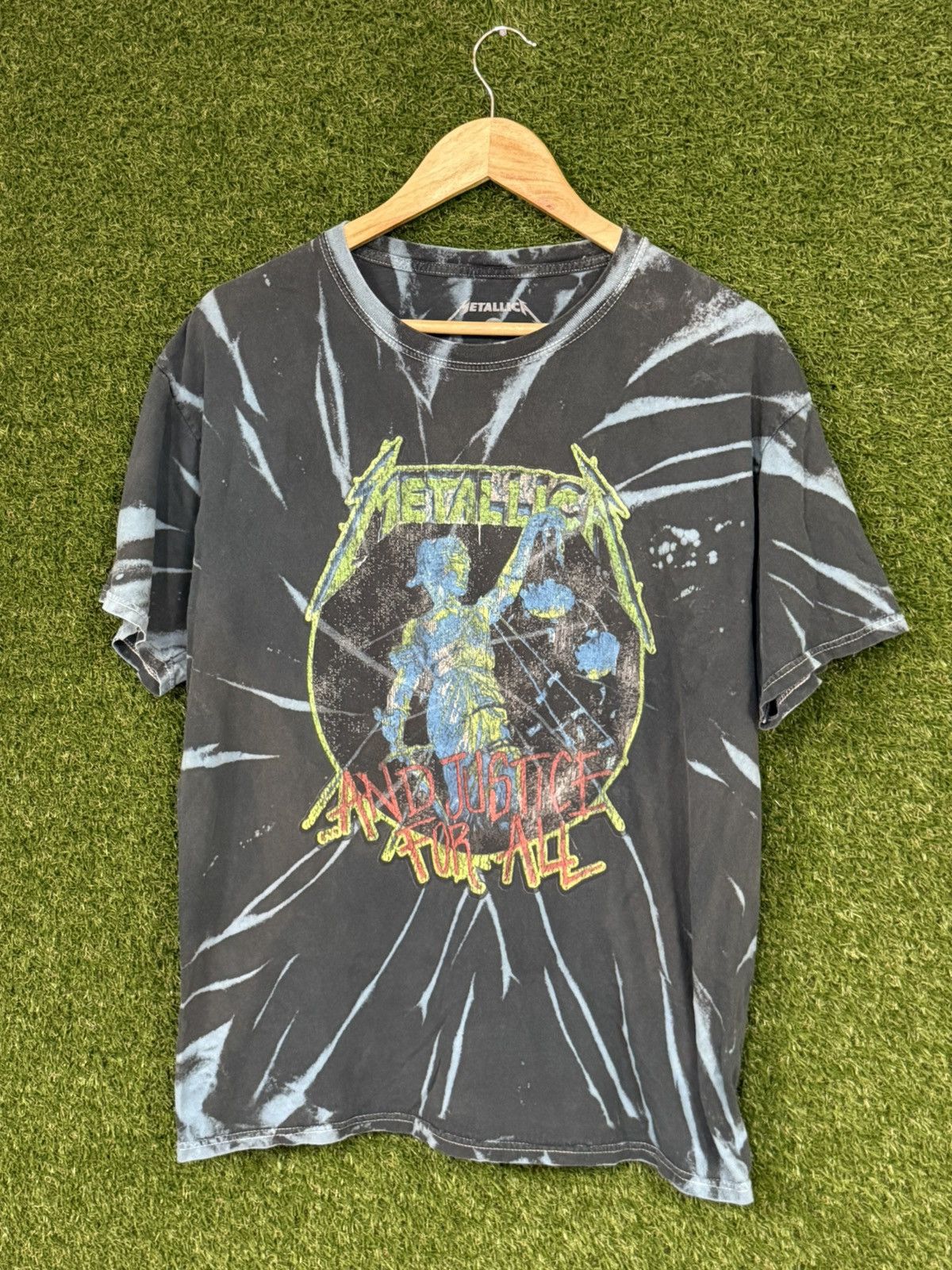Metallica Vintage Metallica Justice Tie Dye Black Metal Logo Tee Large Size US L / EU 52-54 / 3 - 1 Thumbnail