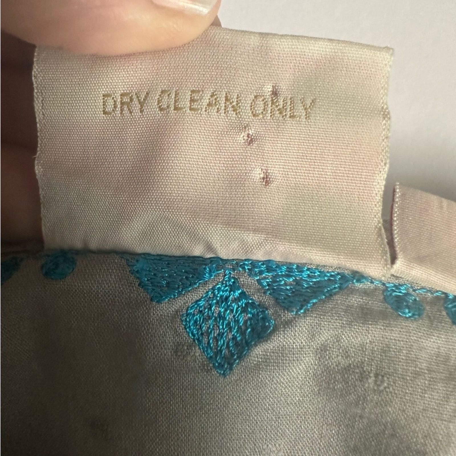 Other RUNGOLEE Gray Textured Blue Embroidered Accent Blouse Small Size S / US 4 / IT 40 - 6 Thumbnail