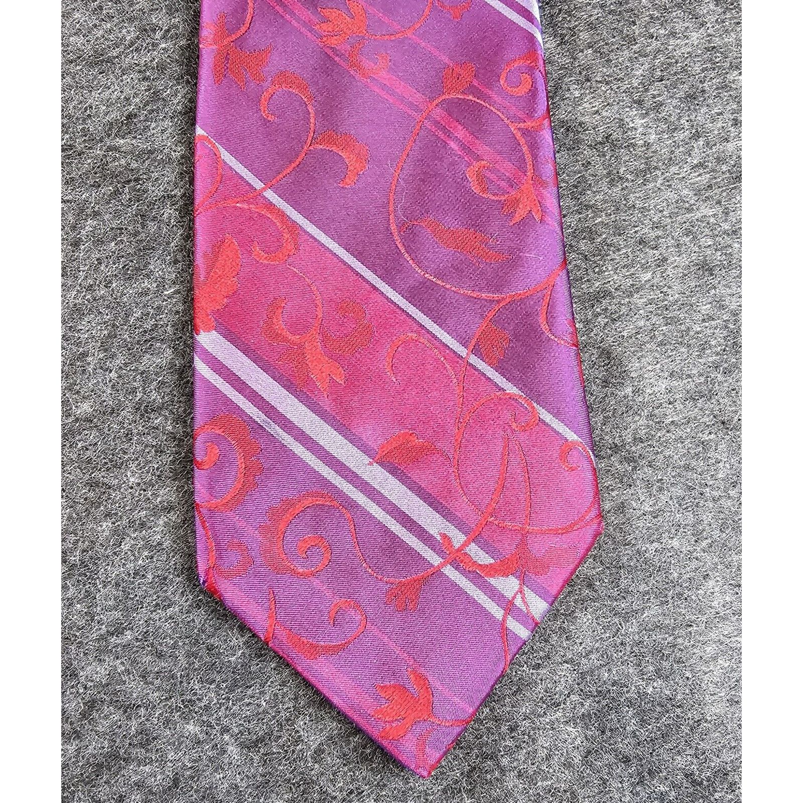 Ted Baker Ted Baker Repp Silk Tie Designer London Luxury USA Stripe Size ONE SIZE - 2 Thumbnail