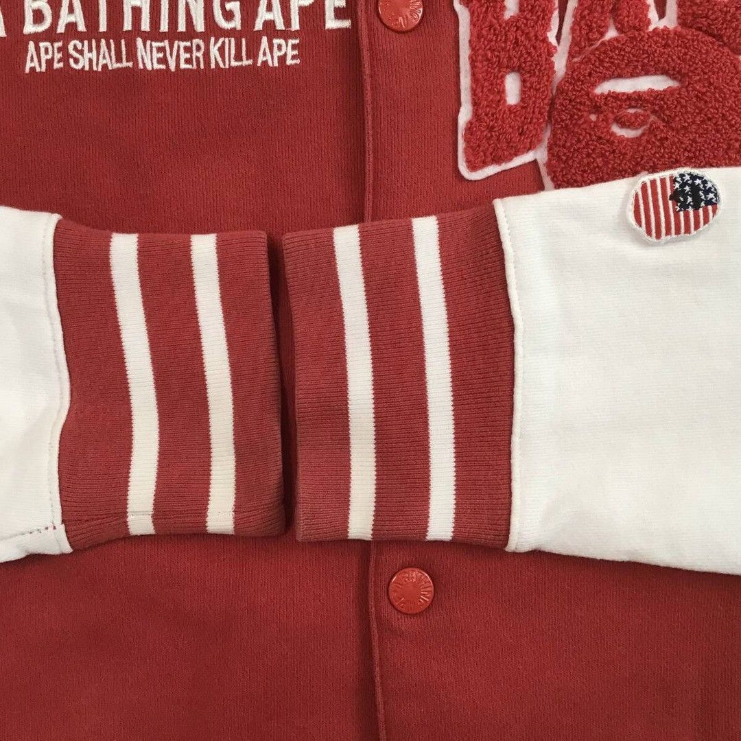 Bape BAPE LOGO varsity sweat varsity jacket a bathing ape NIGO Size US M / EU 48-50 / 2 - 5 Thumbnail