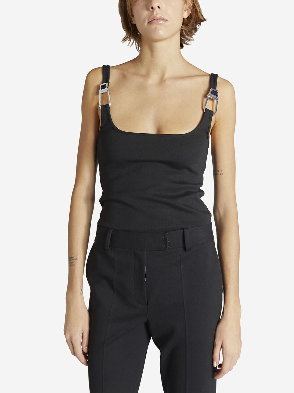 The Attico o1mle0525 Strap Detail Tank Top in Black Size S / US 4 / IT 40 - 4 Thumbnail