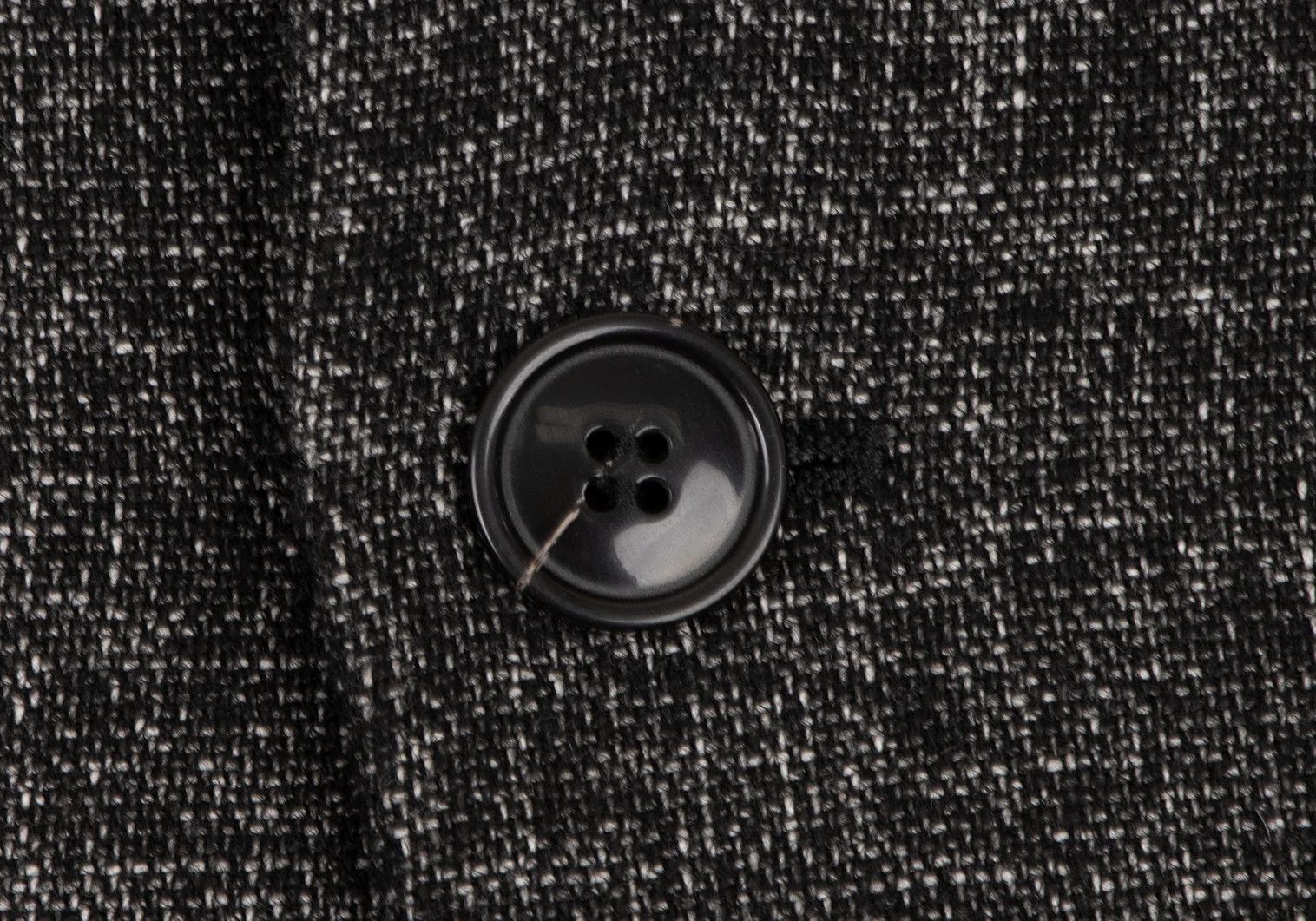 Emporio Armani Melange Wool One-Button Jacket in Black and White Size US S / EU 44-46 / 1 - 4 Thumbnail