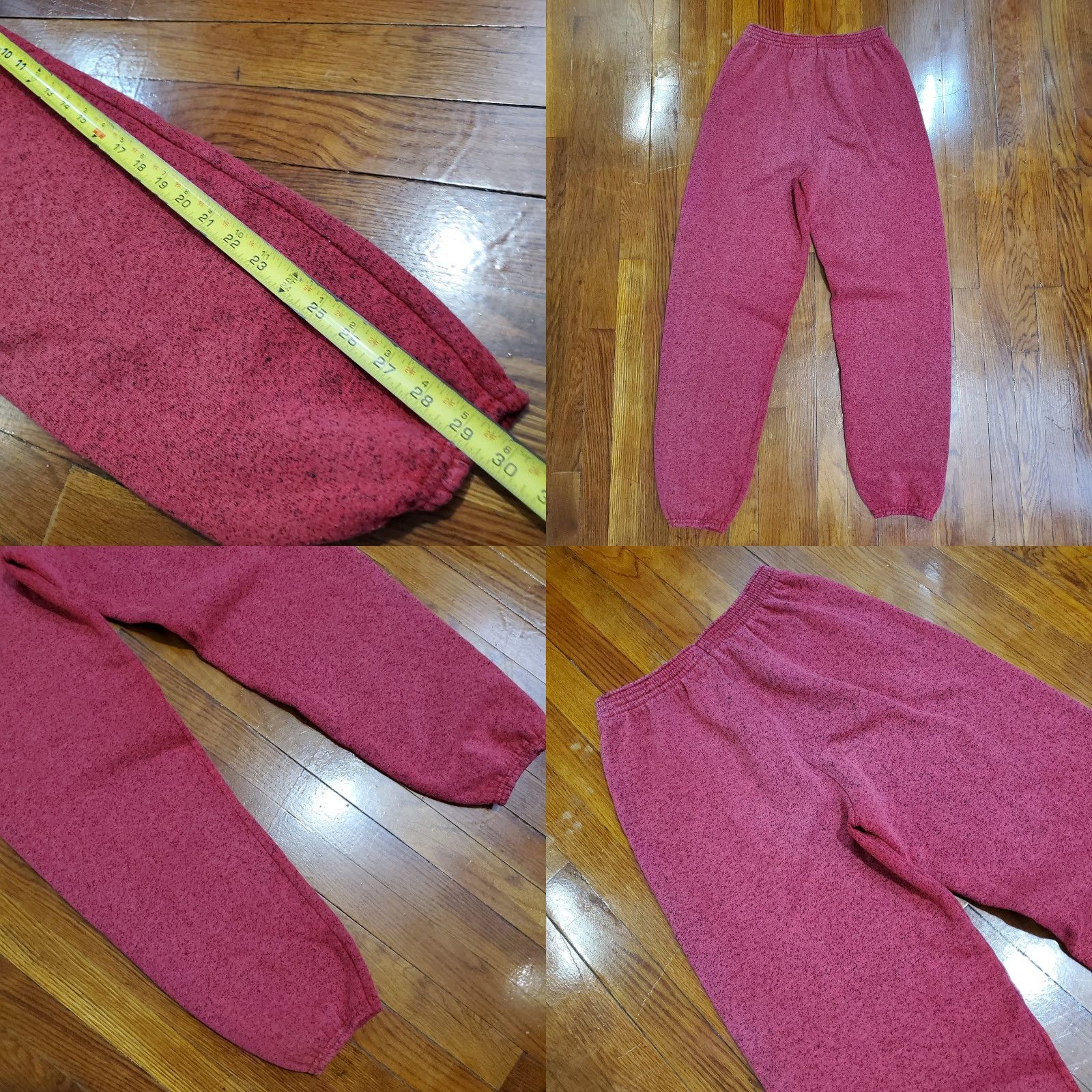 Tultex VINTAGE Tultex Sweatpants Men M Red 90s USA Street Wear Sweatpants Athletic Pockets Elastic Waist Drawstring Size US 31 - 8 Thumbnail