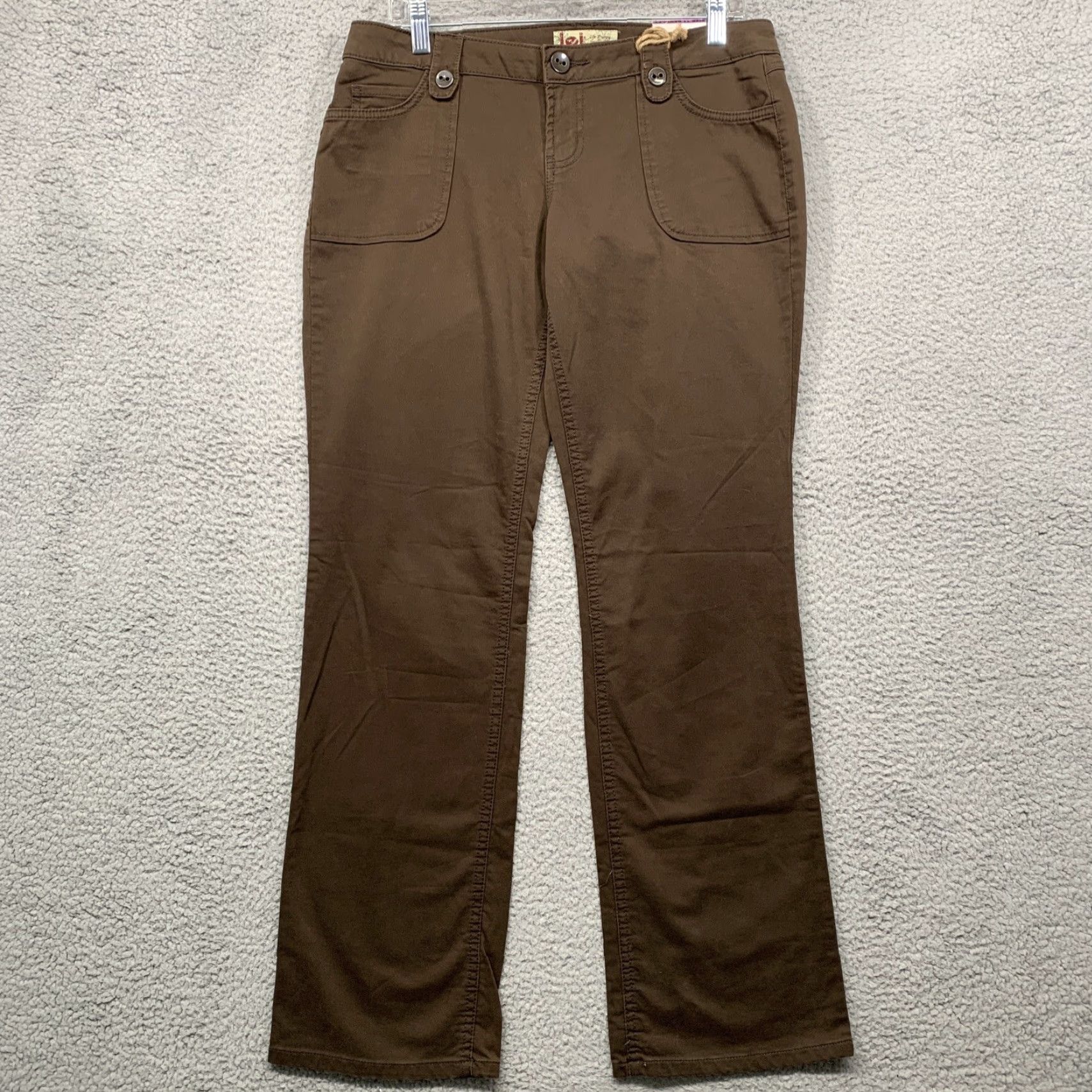Vintage LEI Utility Pants Women's 11 Regular Brown 5-Pocket Straight Pants NWT Size 11 Juniors Slim Soft Casual Modern Mens? Size 32" / US 10 / IT 46 - 7 Thumbnail