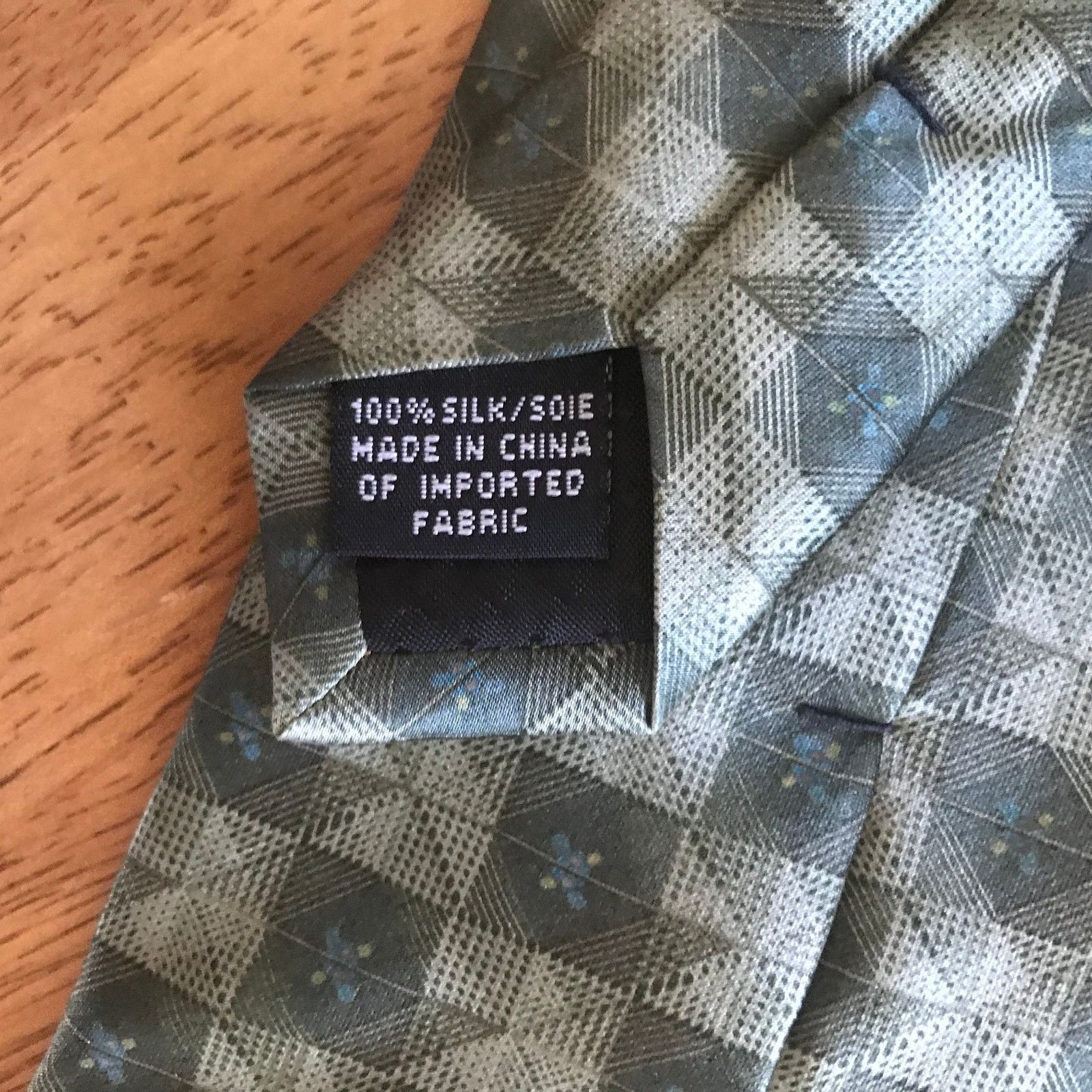 Bill Blass Vintage 1980s Bill Blass Green Checked Silk Tie Size ONE SIZE - 6 Thumbnail