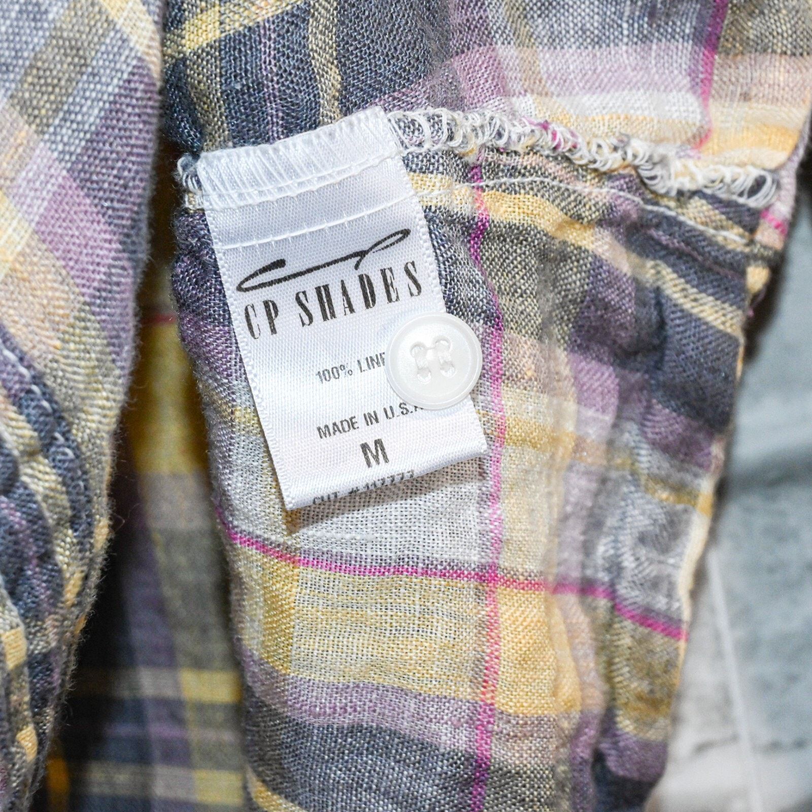 CP Shades CP SHADES Linen Button up Shirt pleaded front plaid Medium Size M / US 6-8 / IT 42-44 - 8 Thumbnail