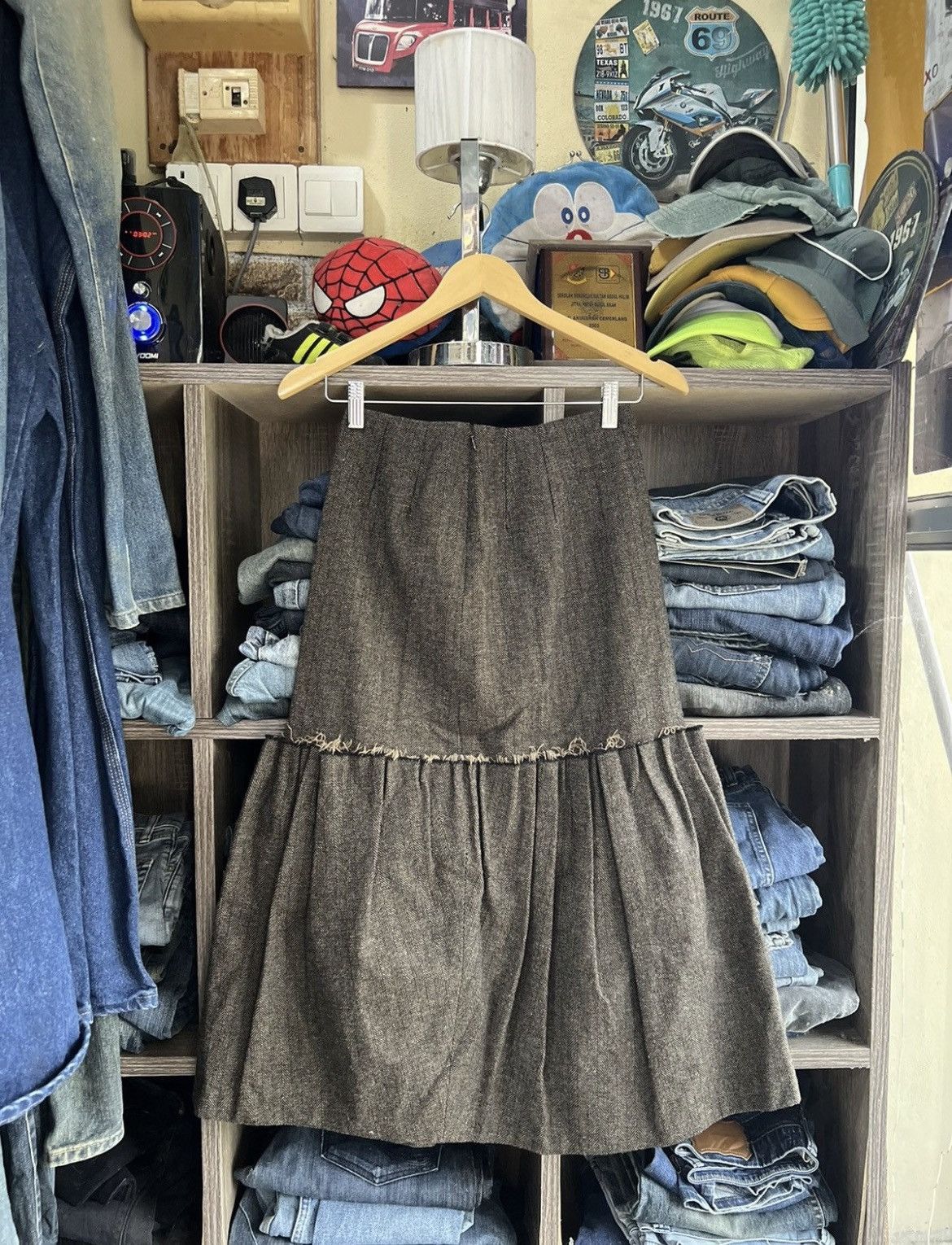 Sunao Kuwahara 🔥Rare Vintage I.S Sunao Kuwahara Reconstruct Skirt Size 24" / US 00 / IT 34 - 2 Thumbnail