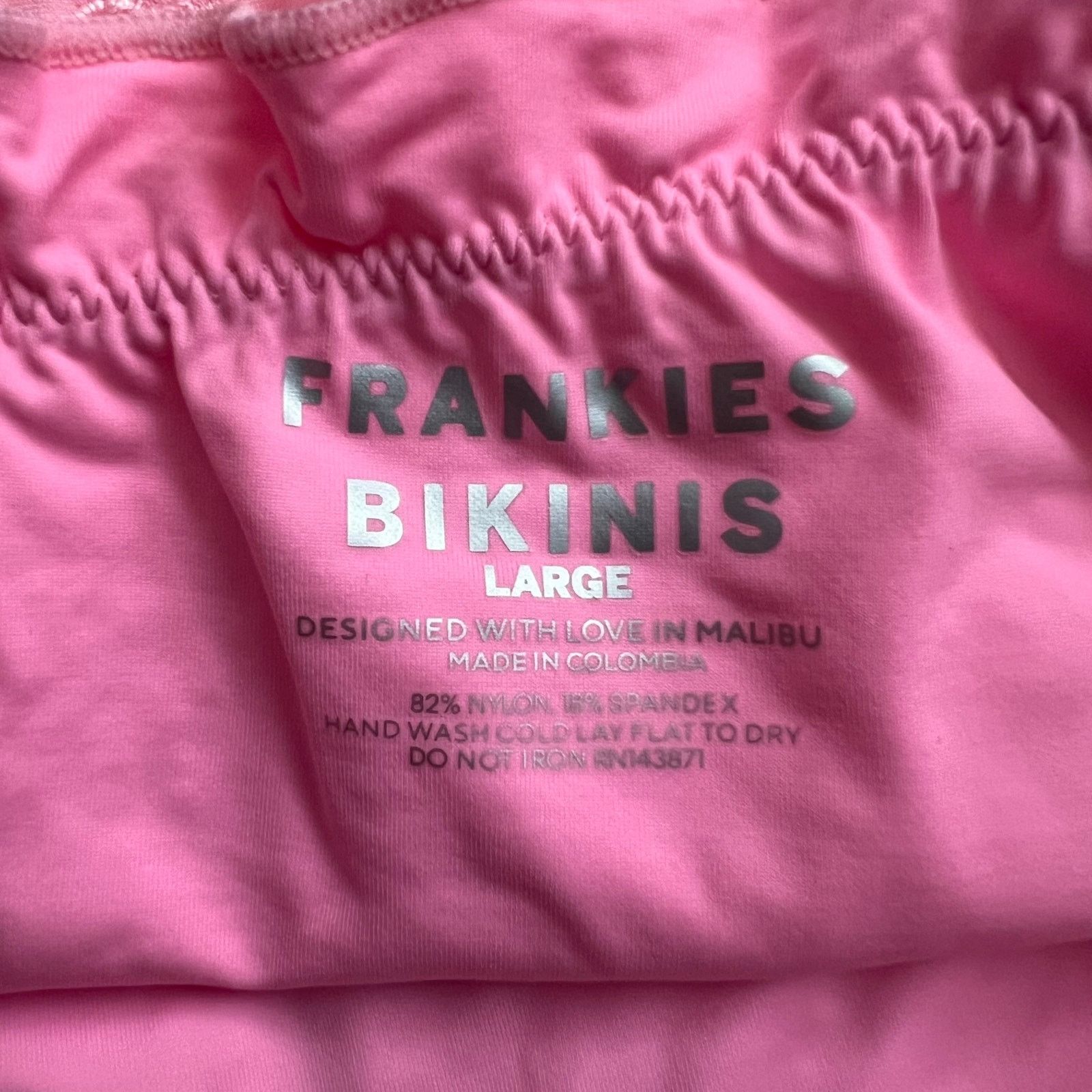 Other Frankies Bikinis Pink Swim Bikini Bottom, L Size ONE SIZE - 4 Thumbnail