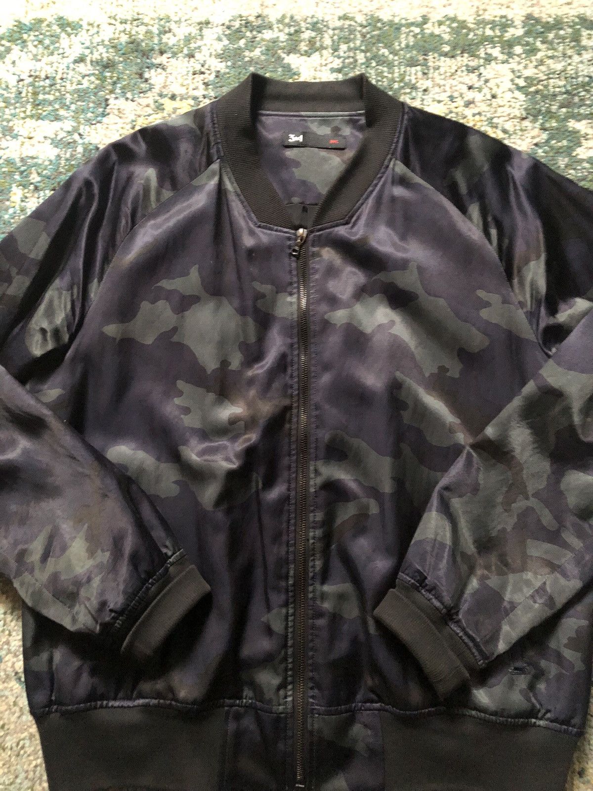 Other 3x1 Satin Camo Bomber Jacket Med Size US L / EU 52-54 / 3 - 2 Thumbnail