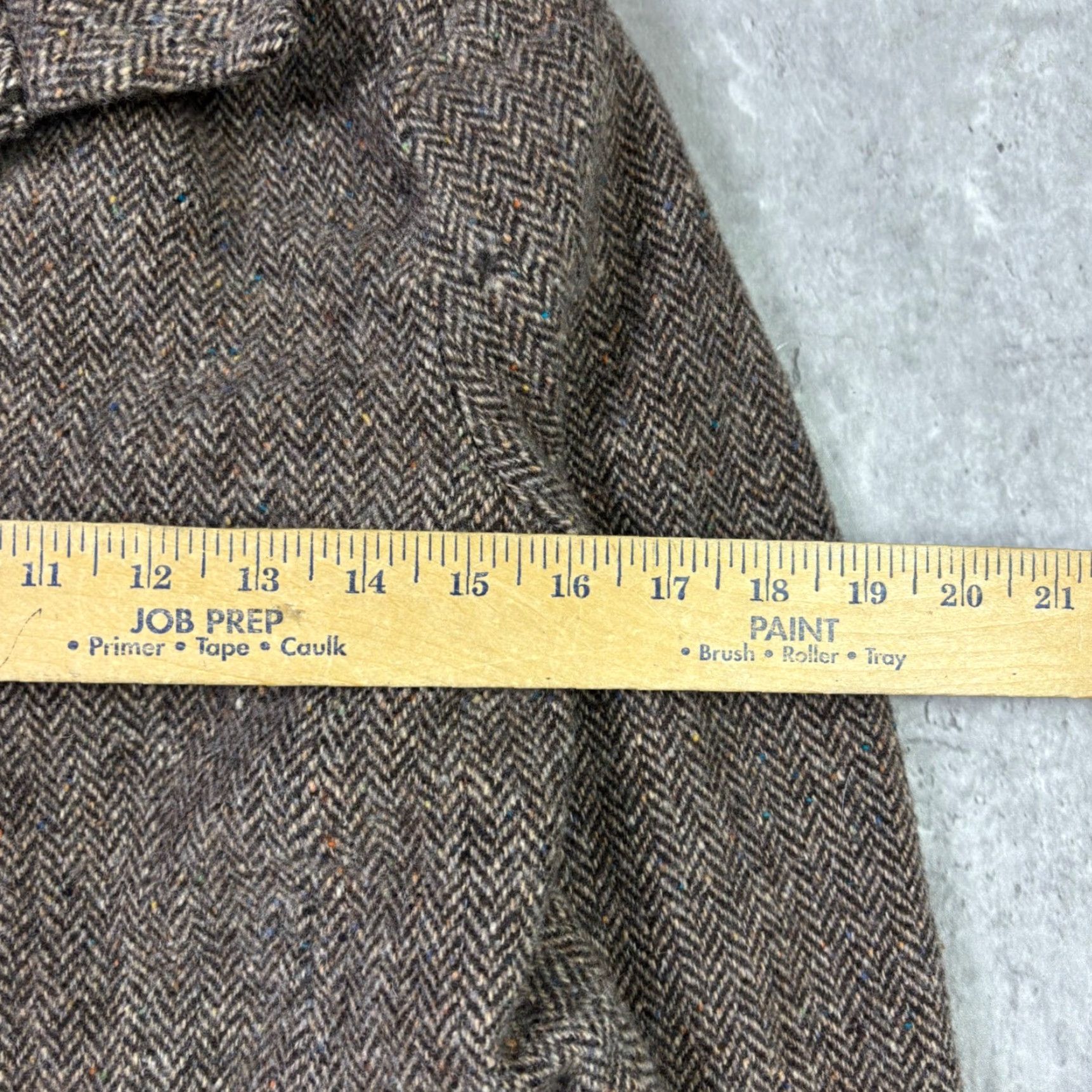 Vintage VINTAGE Samantha Taylor Wool Herringbone Zip Up Jacket Brown Tweed 90s Women's Size 14 Navy? Size XL / US 12-14 / IT 48-50 - 3 Thumbnail