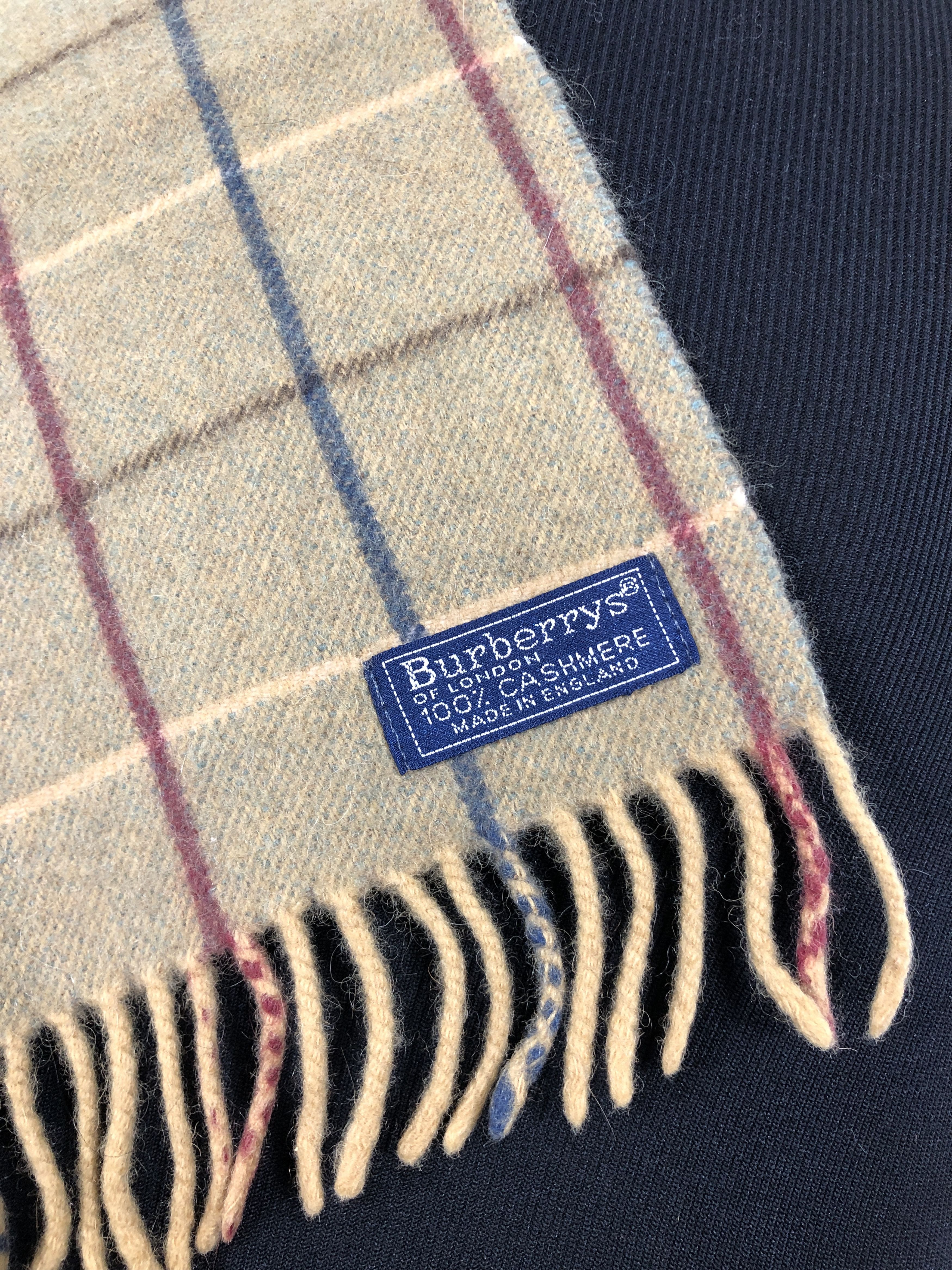 Burberry × Vintage Vintage 90s Burberry Scarf Muffler MF026 Size ONE SIZE - 3 Thumbnail