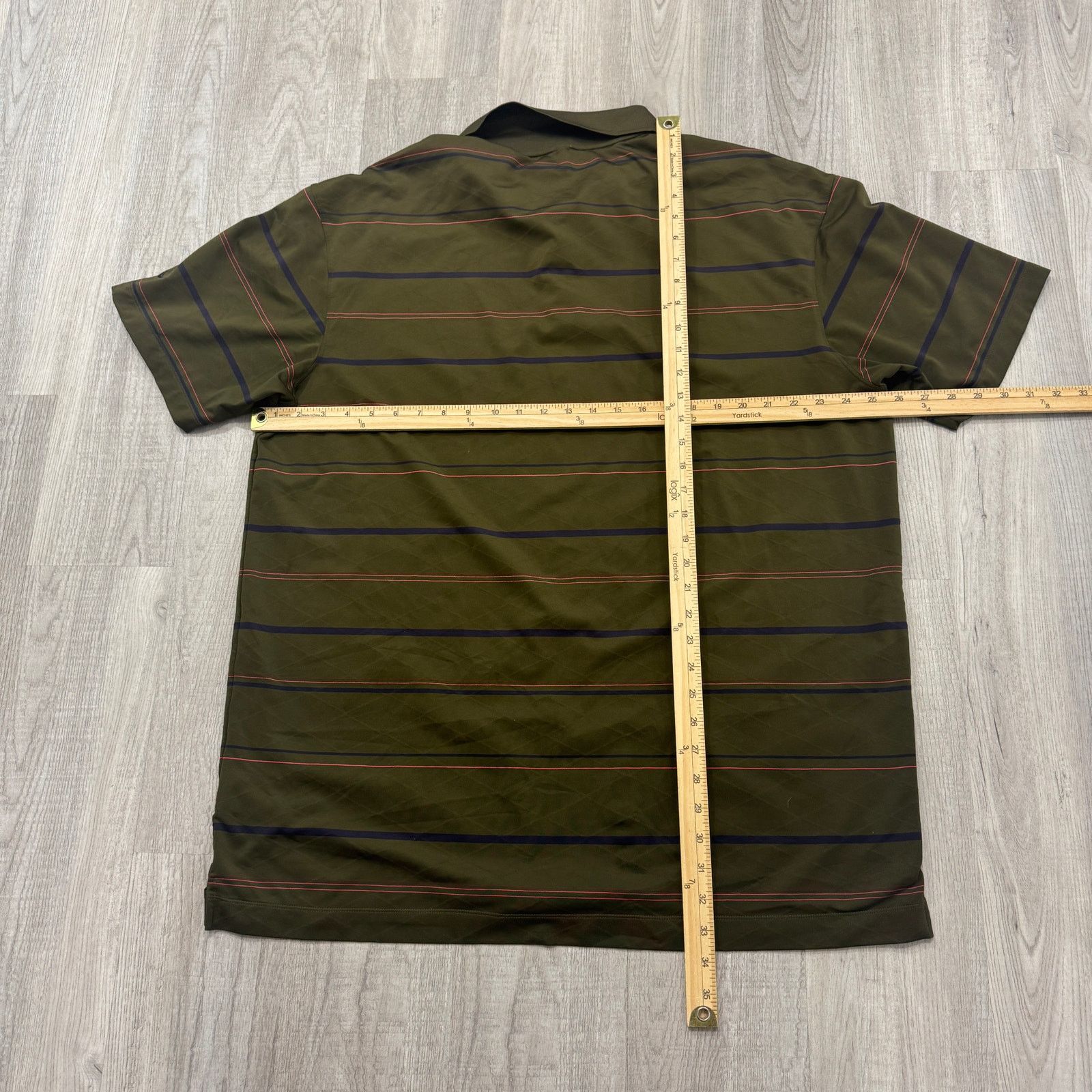 Nike Nike Golf Polo Shirt Mens 2XL XXL Green Striped Golfing Size US XXL / EU 58 / 5 - 7 Thumbnail