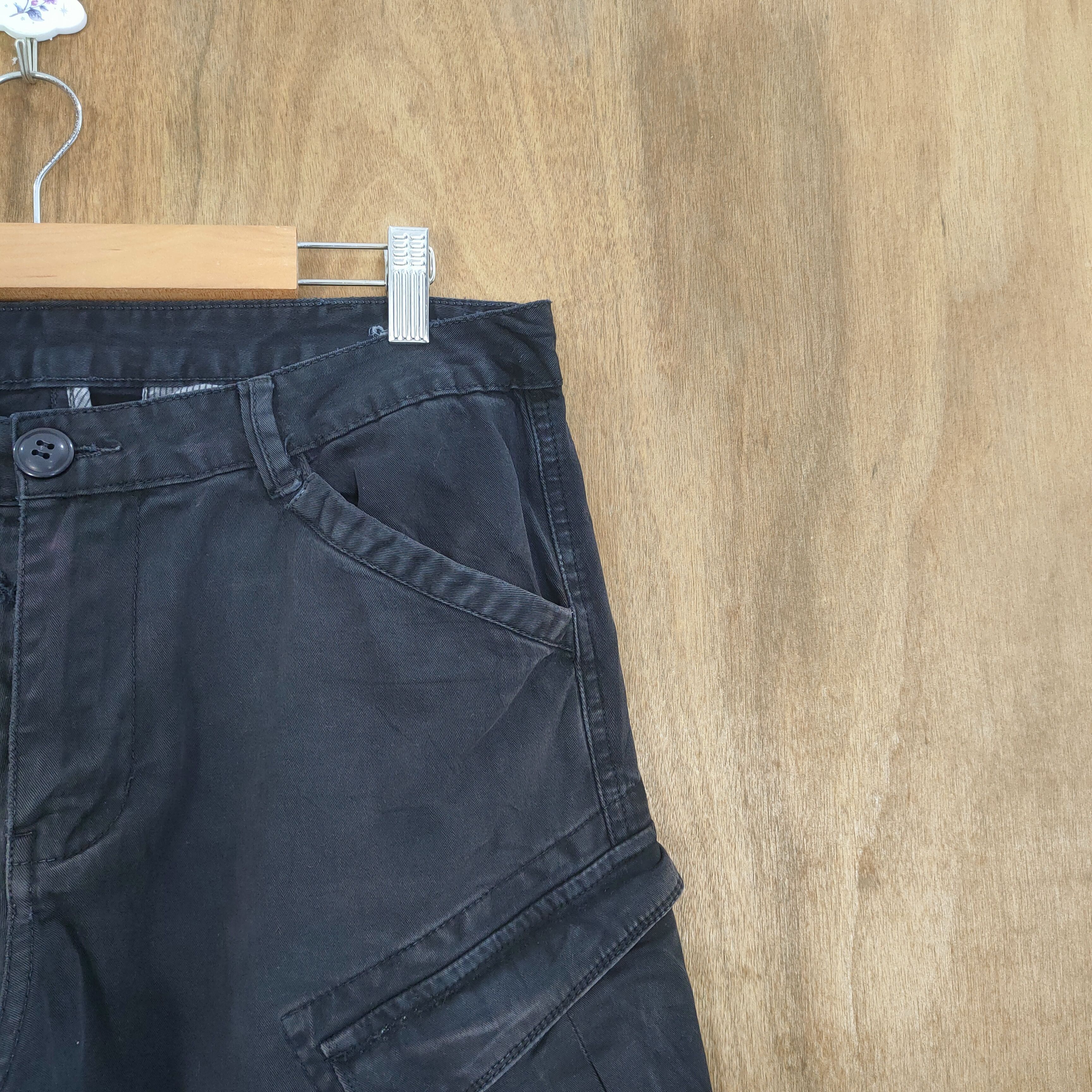 Japanese Brand × Vintage VINTAGE JAPANESE BLACK SKINNY CARGO PANTS Size US 31 - 5 Thumbnail