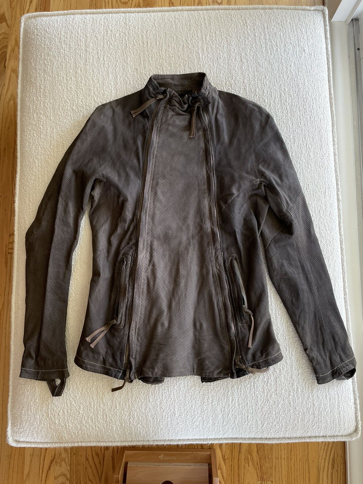 Boris Bidjan Saberi - Double Zip Kangaroo Leather Jacket