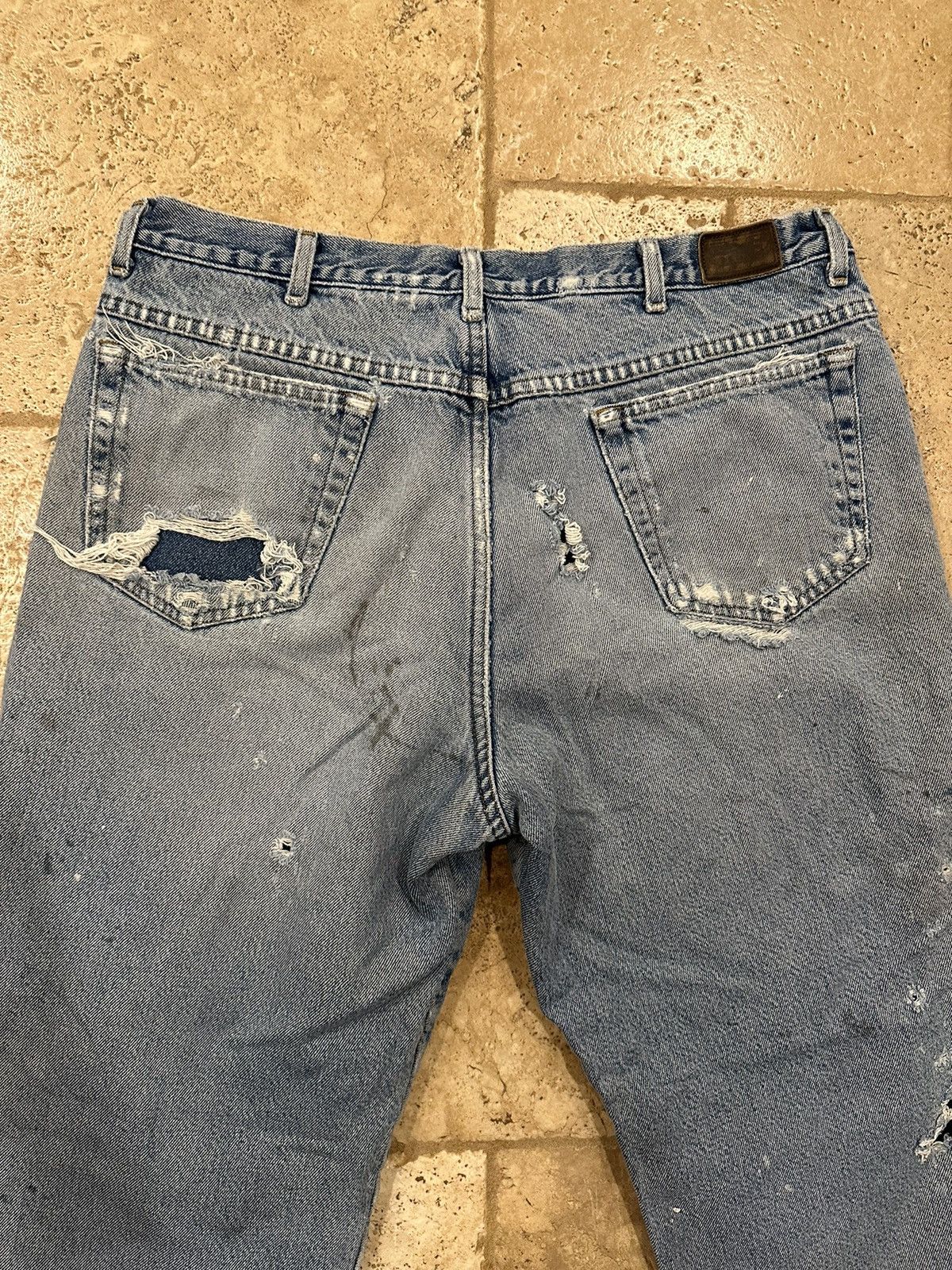 L.L. Bean Vintage L.L. Bean Double L Classic Fit Thrashed Blue Denim Size US 36 / EU 52 - 11 Thumbnail