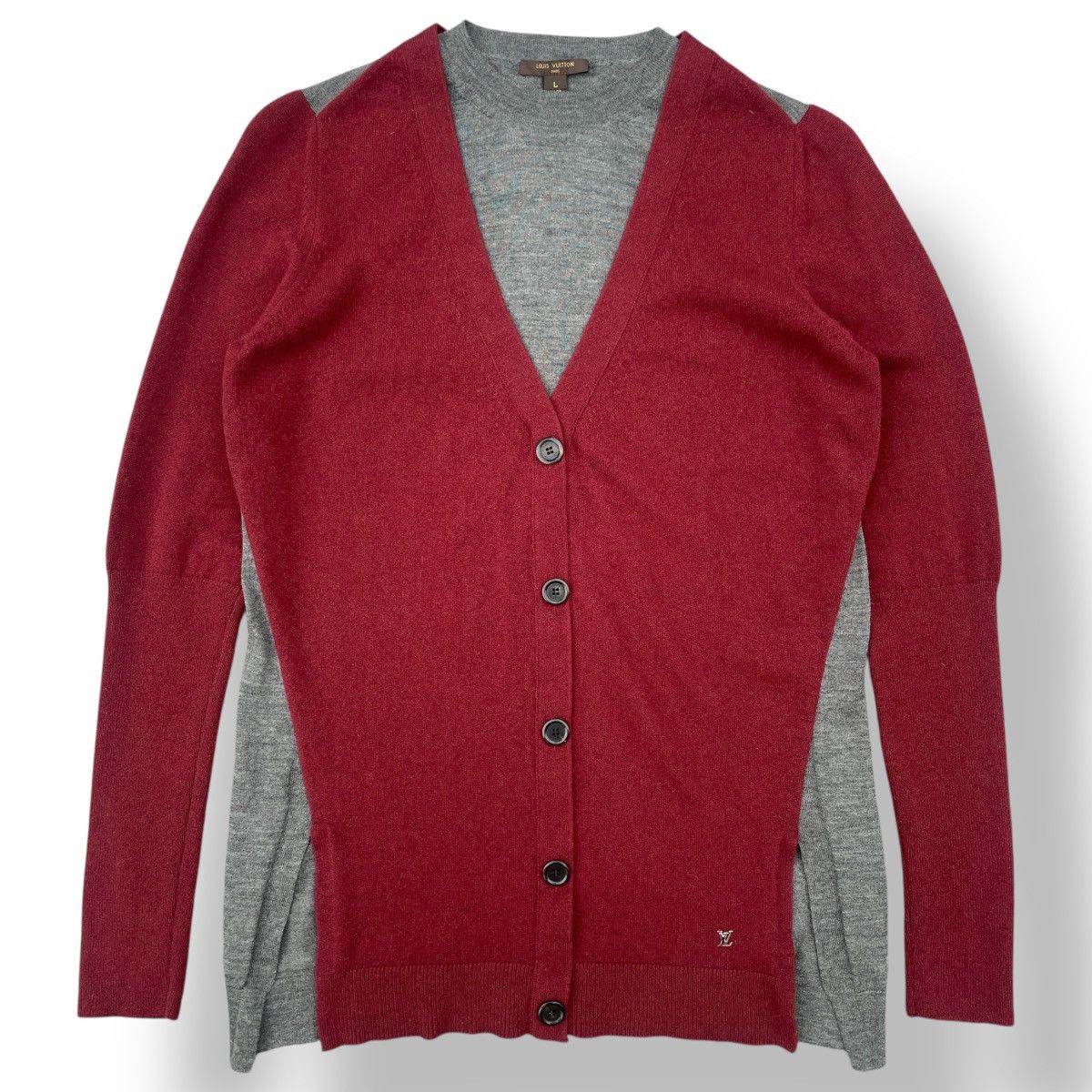 Louis Vuitton Vintage Trompe L'Oeil Pullover Cardigan Wool