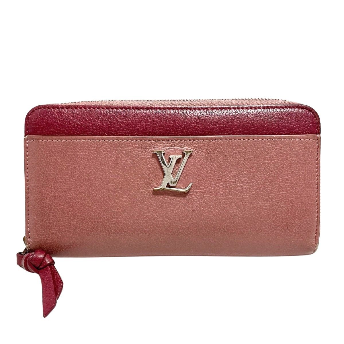 Louis Vuitton Pink Lockme Zippy Wallet Leather Pony-style calfskin  ref.490587 - Joli Closet
