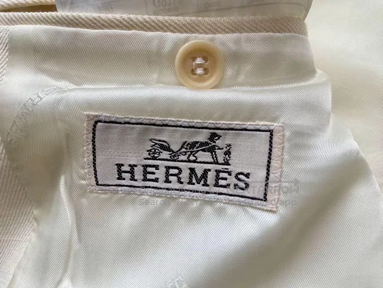 Hermes Hermes Linen Casual Business Jacket Size 52R - 3 Thumbnail