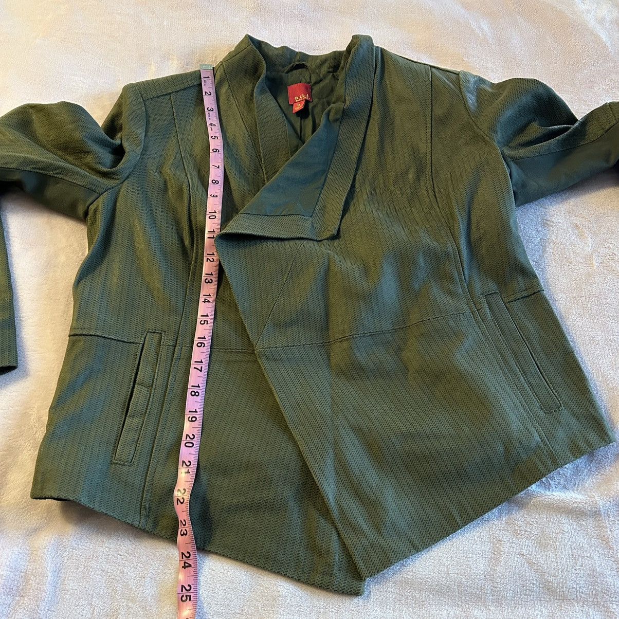 Other G.I.L.I green leather open front cascading blazer size 12 Size XL / US 12-14 / IT 48-50 - 10 Thumbnail
