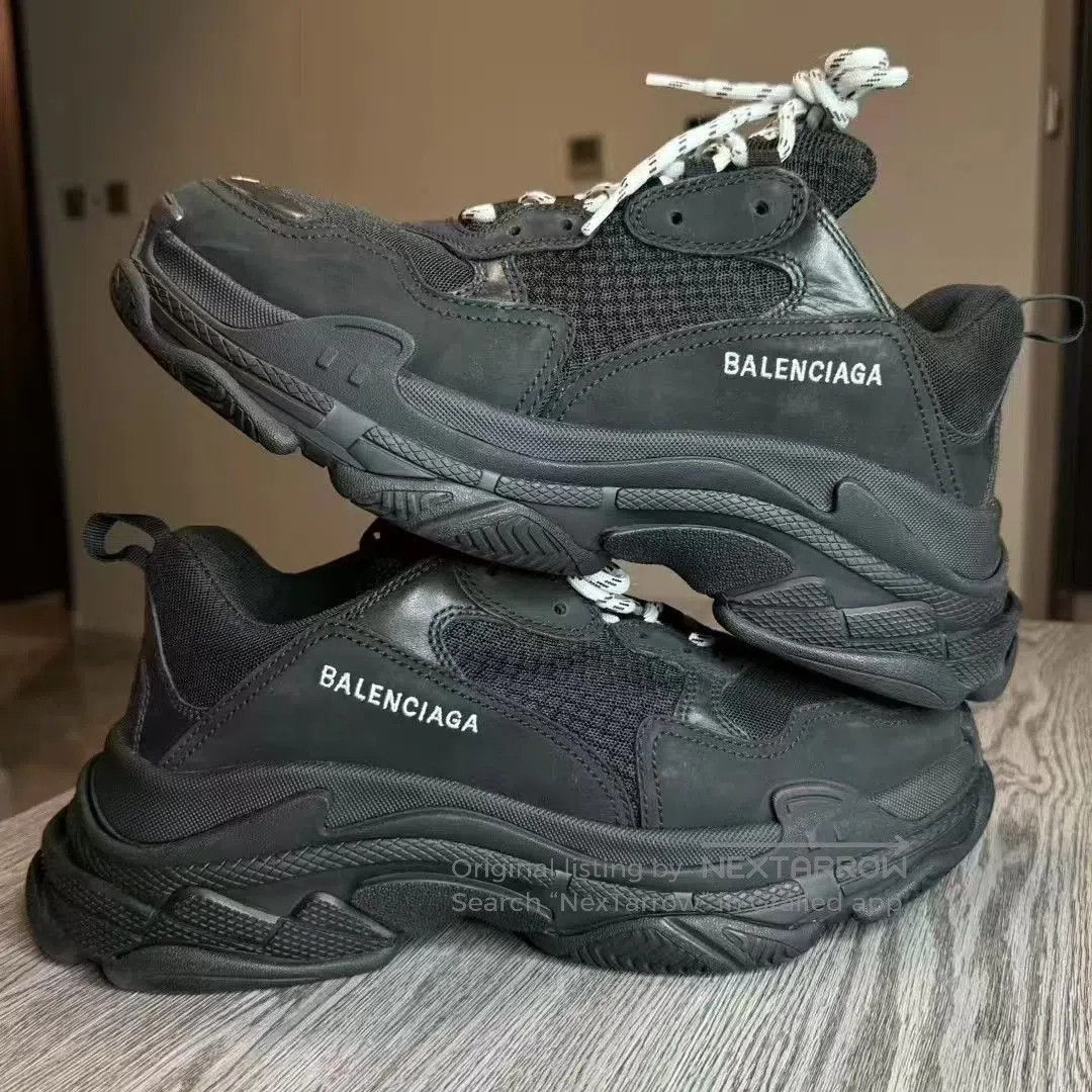 Balenciaga Black Chunky Sneakers with White Laces Size 11. Size US 11 / EU 44 - 3 Thumbnail