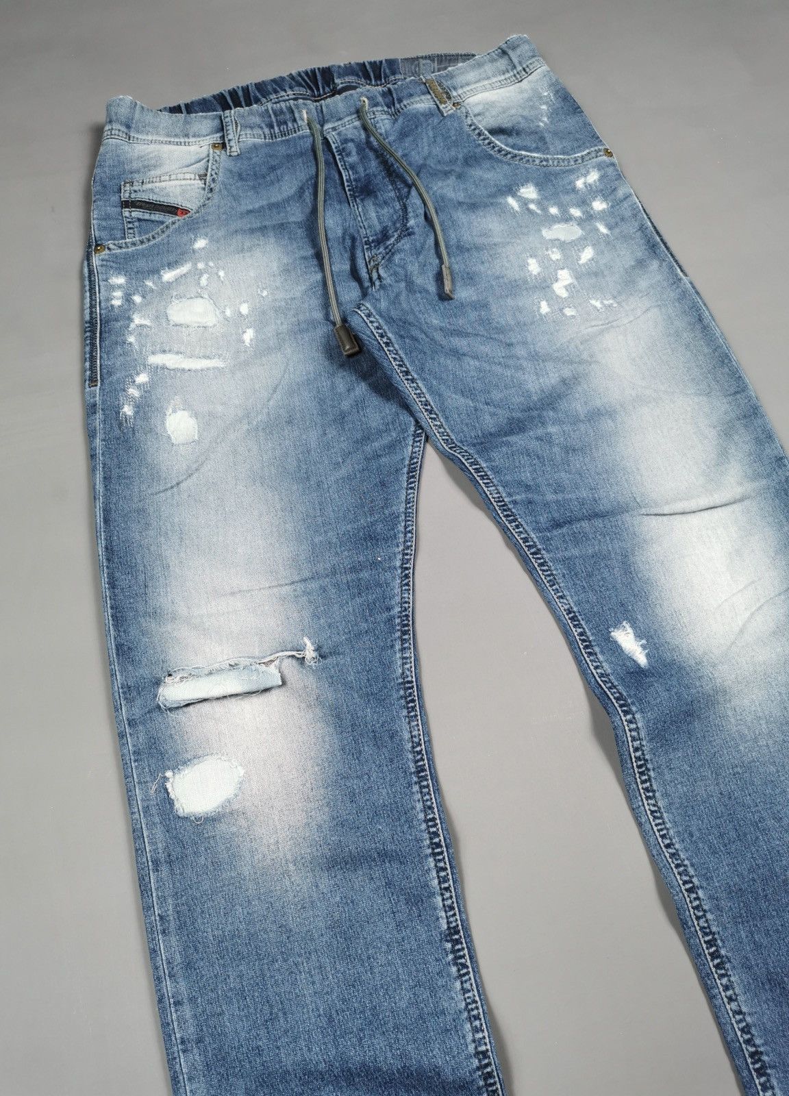 Diesel Distressed Patch Diesel Krooley-Ne Denim Sweat Pants Size US 36 / EU 52 - 1 Thumbnail