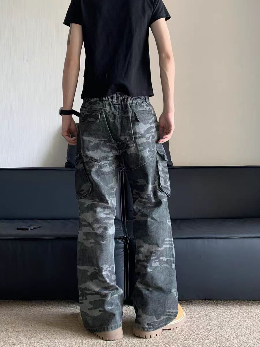 Japanese Brand × Vintage Camouflage Slant Pocket Straight Leg Paratrooper Work Pants Size US 32 / EU 48 - 4 Thumbnail
