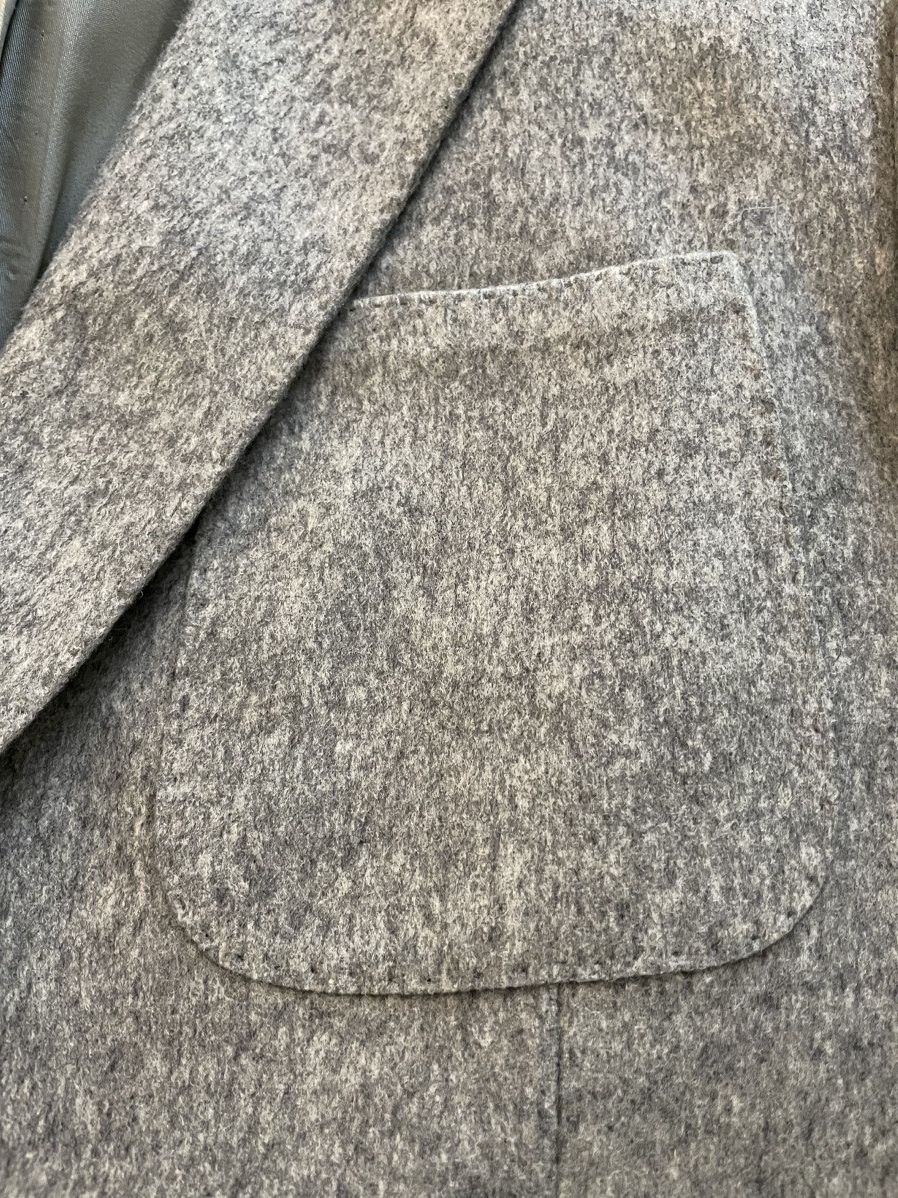 Lanvin × Vintage Vintage Camel Hair Patch Pocket Jacket Size 44R - 5 Thumbnail