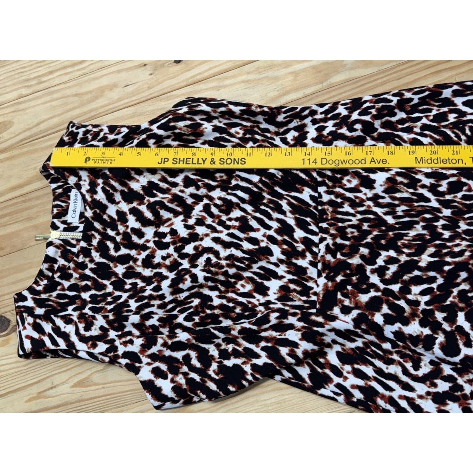Calvin Klein Calvin Klein Sleeveless Crew Neck Animal Print Dress Size 8 Size M / US 6-8 / IT 42-44 - 7 Thumbnail
