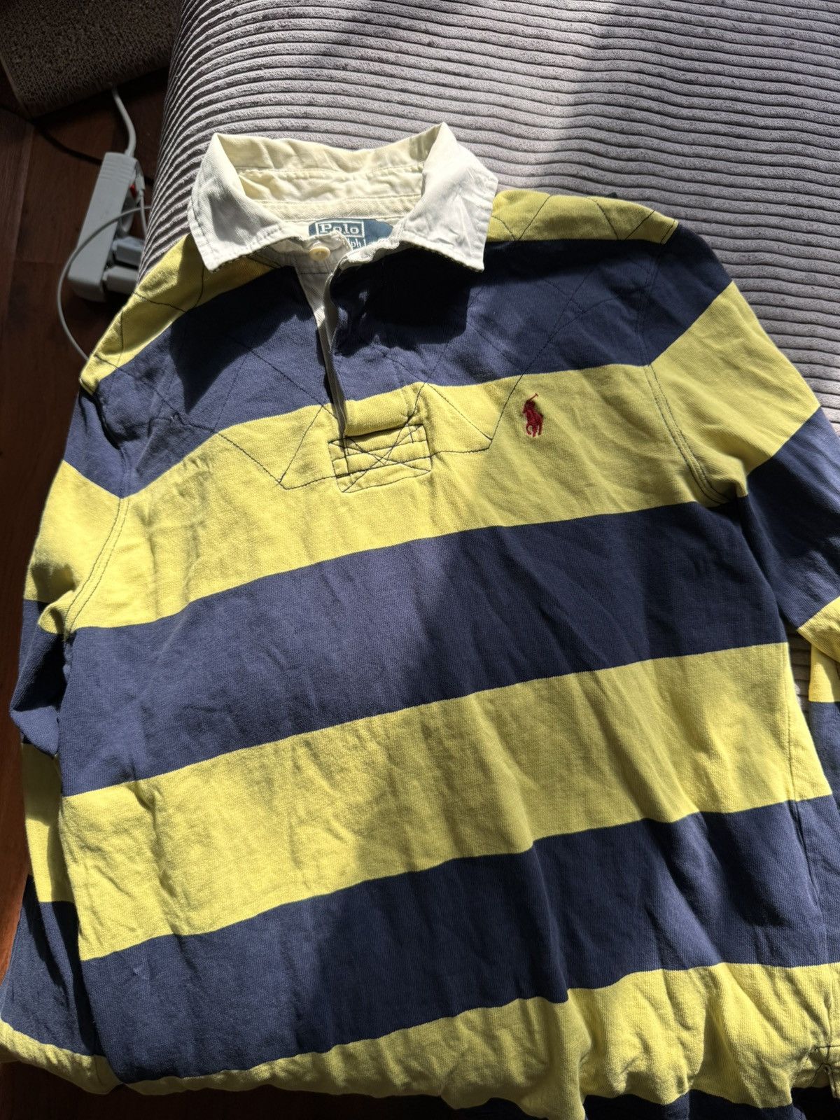 Polo Ralph Lauren Vintage Rugby Yellow Long Sleeve Polo Ralph Lauren PRL Size US M / EU 48-50 / 2 - 13 Thumbnail