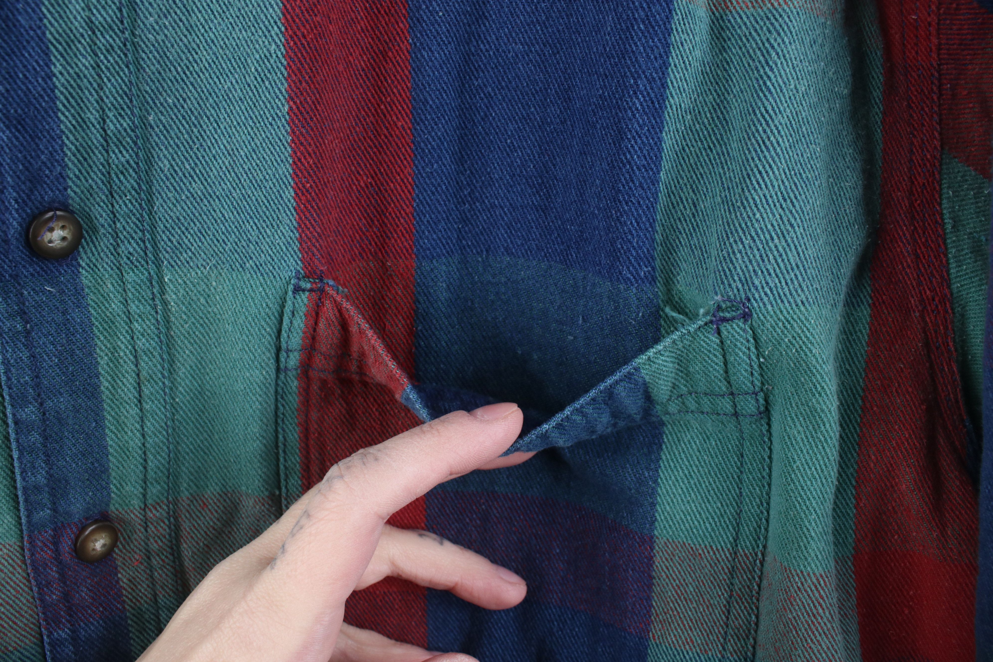 Vintage Vintage 90s Streetwear Flannel Collared Button Down Shirt Size US L / EU 52-54 / 3 - 5 Thumbnail